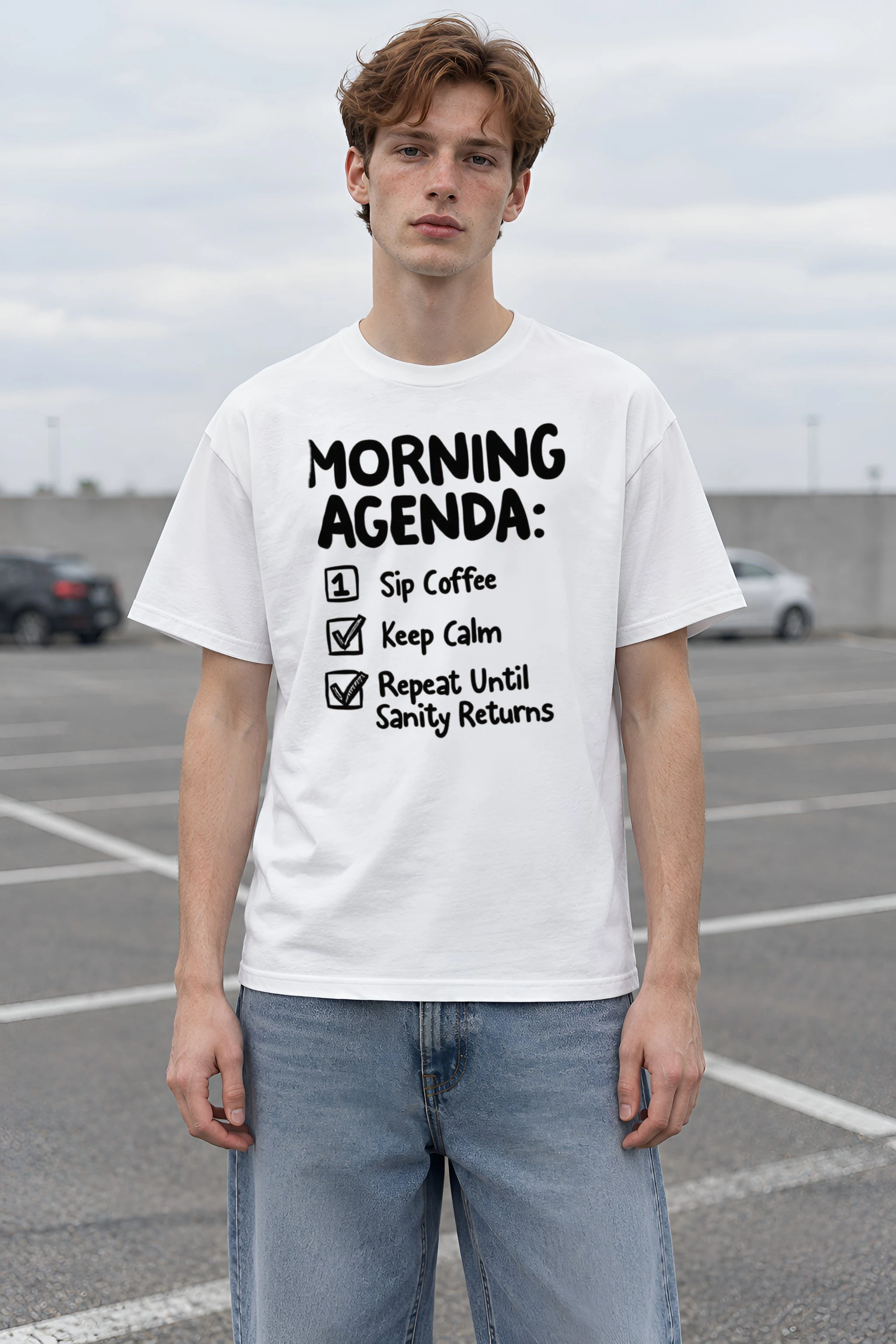 "Sanity Returns" Heavyweight Unisex Crewneck T-shirt
