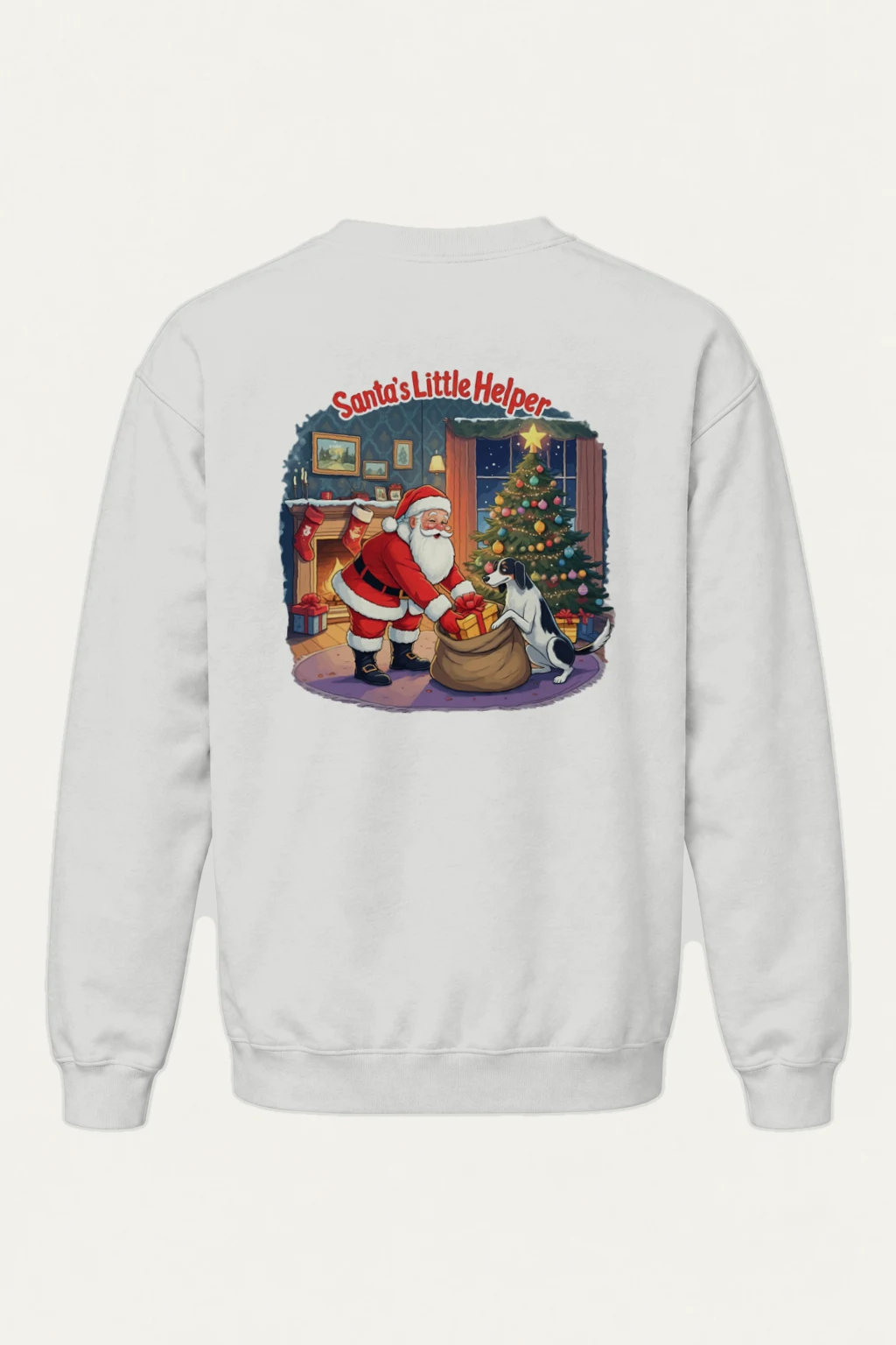 "Santa’s Little Helper" Heavy Blend Unisex Crewneck Sweatshirt | Gildan 18000