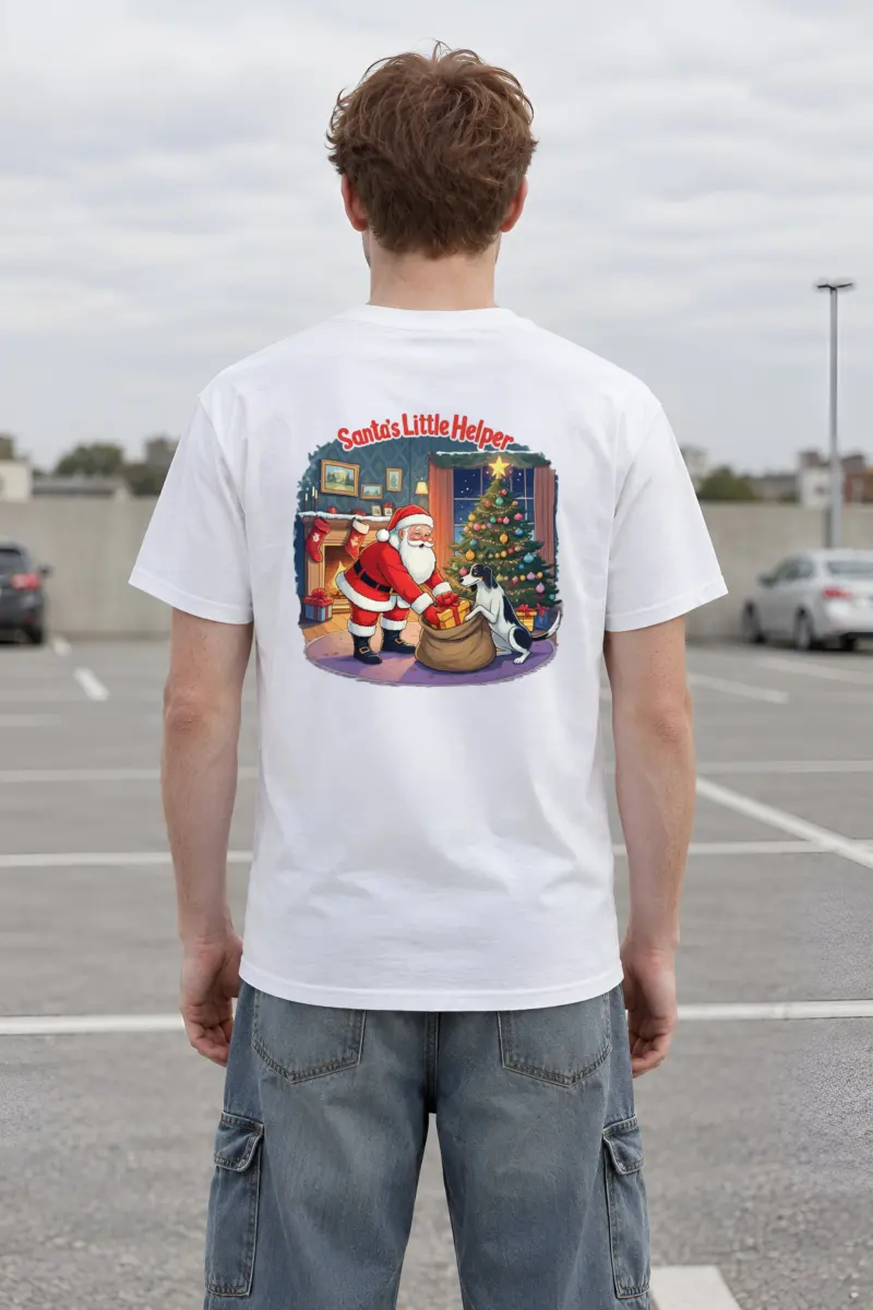 "Santa's Little Helper" Heavyweight Unisex Crewneck T-shirt