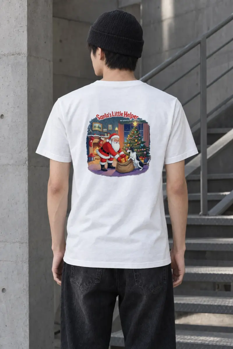 "Santa's Little Helper" Heavyweight Unisex Crewneck T-shirt