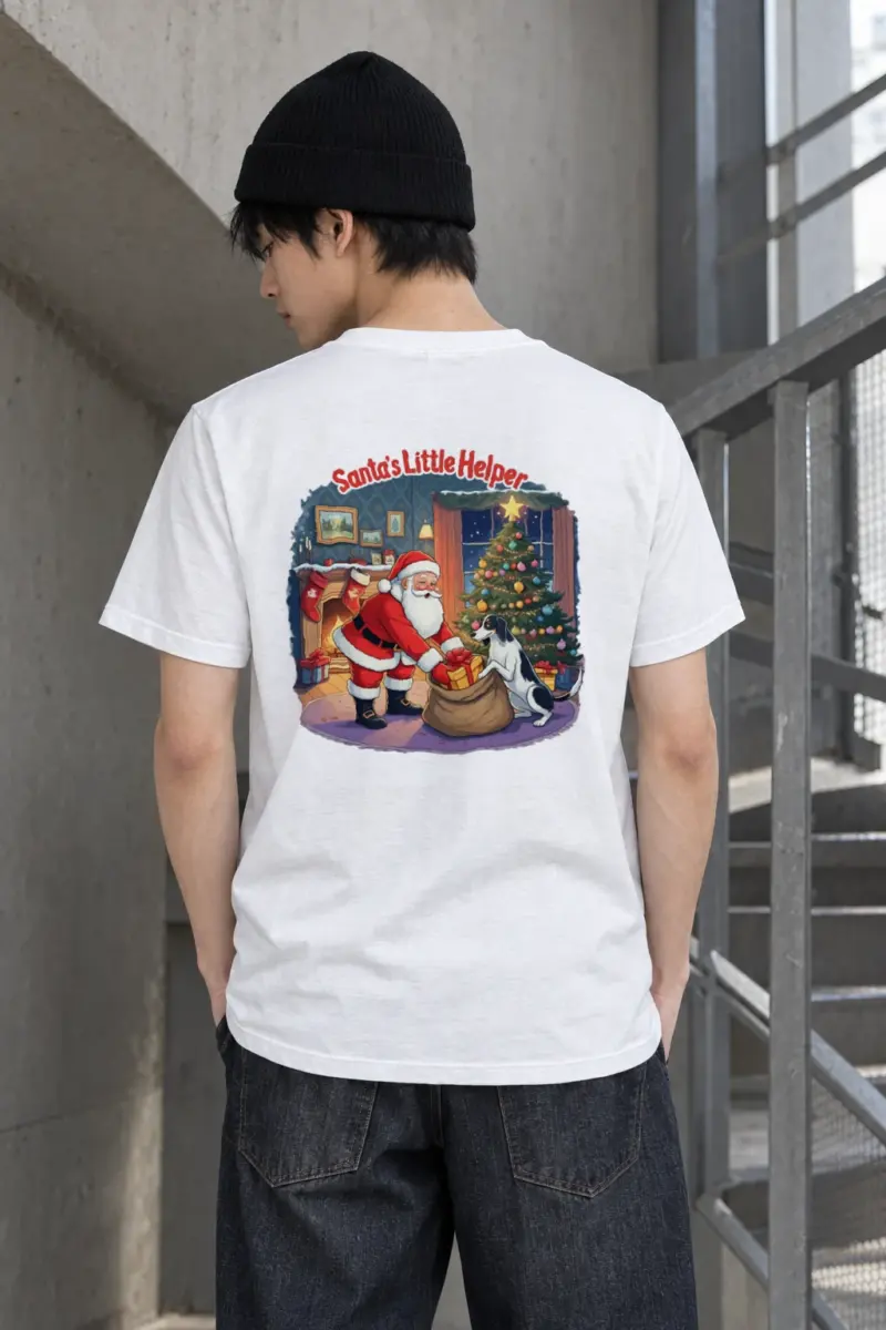 "Santa's Little Helper" Heavyweight Unisex Crewneck T-shirt | Gildan 5000