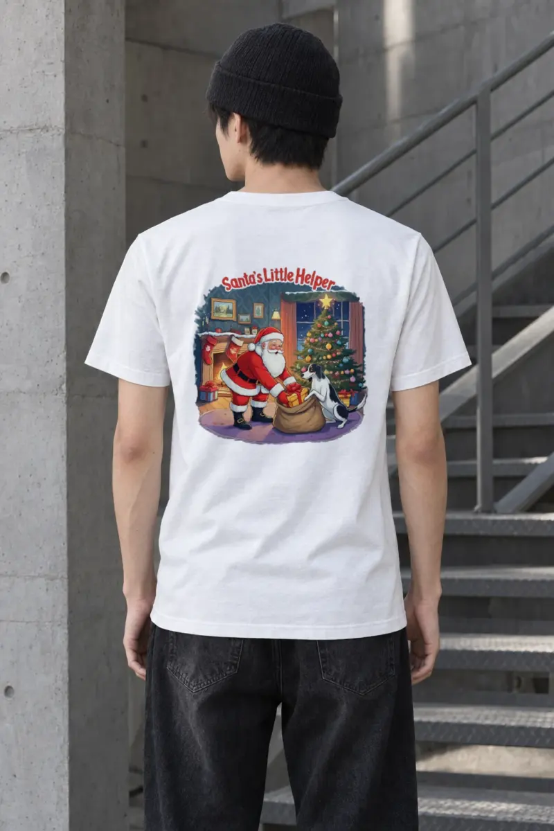 "Santa's Little Helper" Heavyweight Unisex Crewneck T-shirt