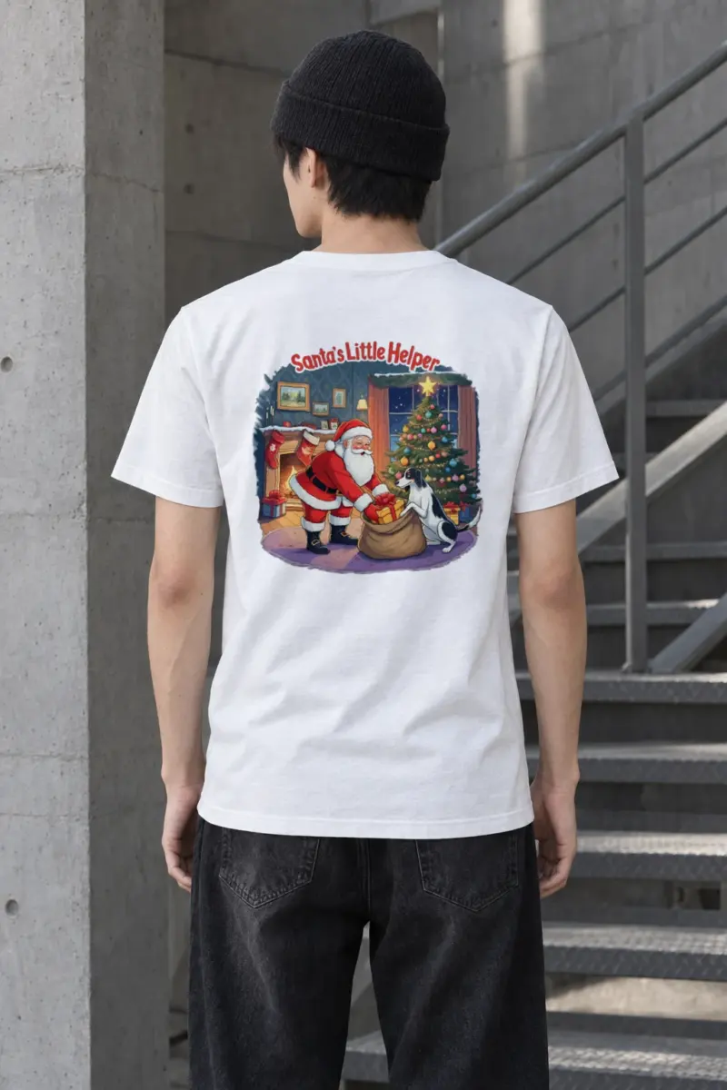 "Santa's Little Helper" Heavyweight Unisex Crewneck T-shirt