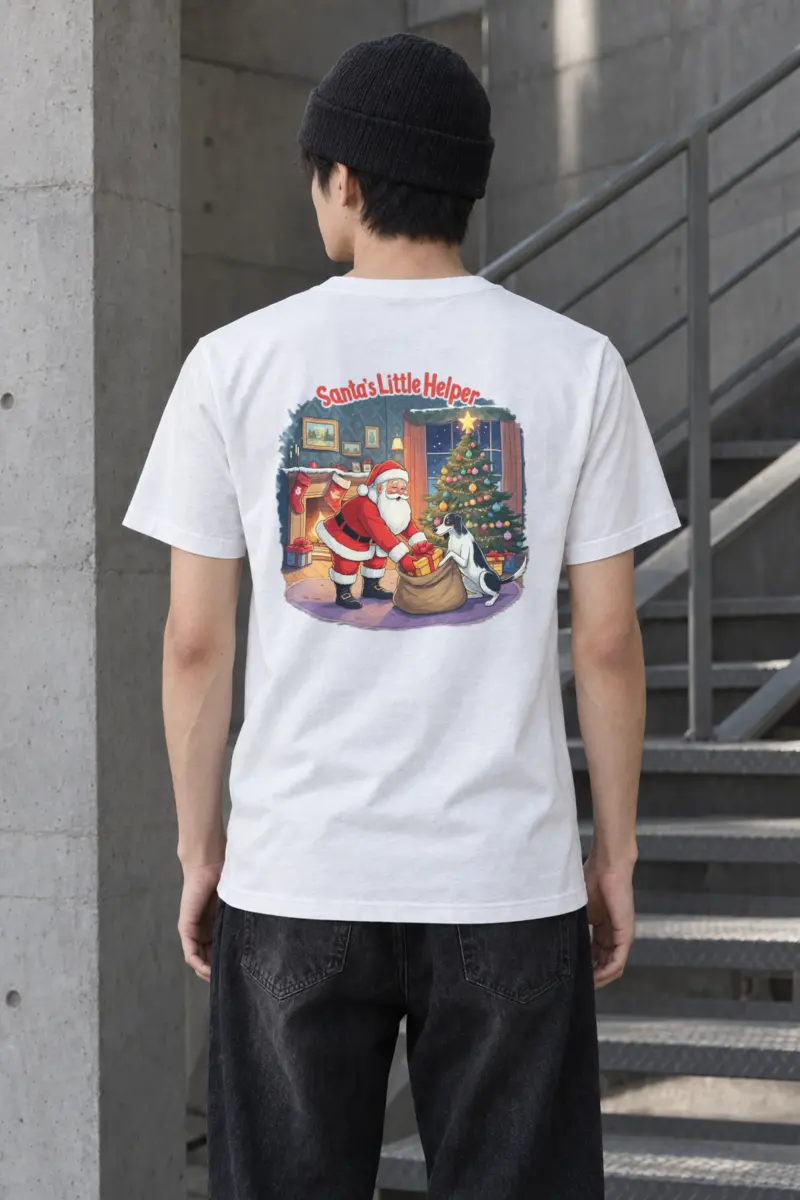 "Santa's Little Helper" Heavyweight Unisex Crewneck T-shirt
