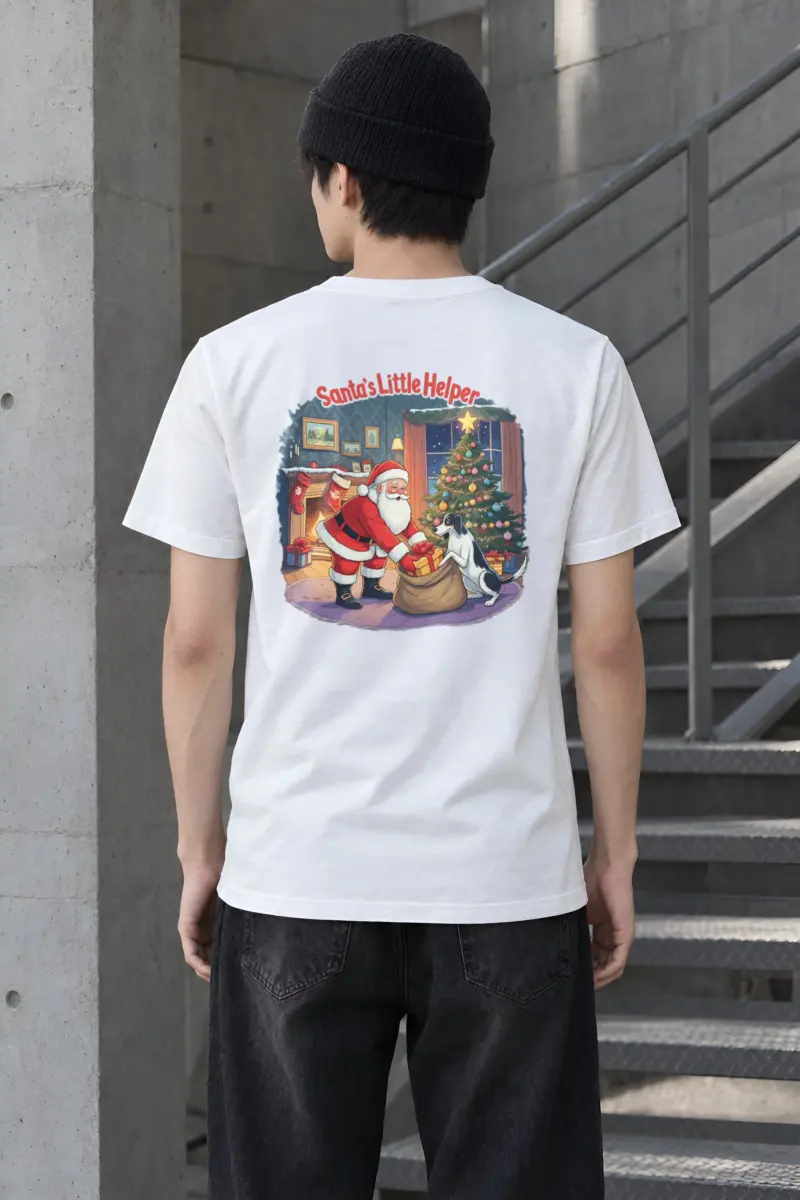 "Santa's Little Helper" Heavyweight Unisex Crewneck T-shirt