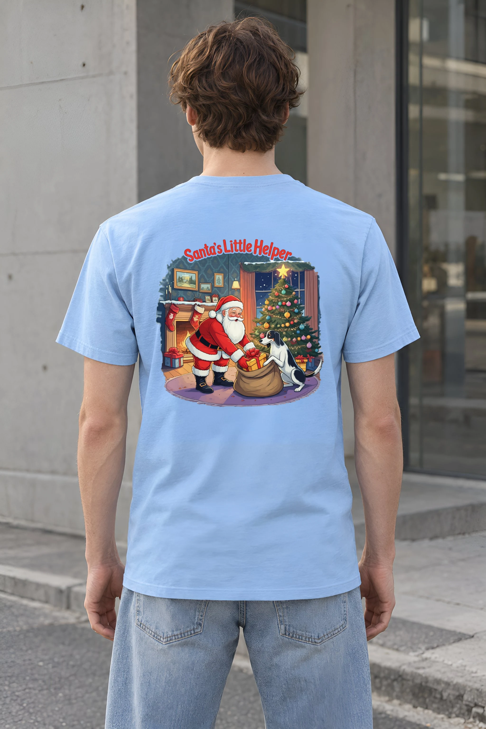 "Santa's Little Helper" Heavyweight Unisex Crewneck T-shirt