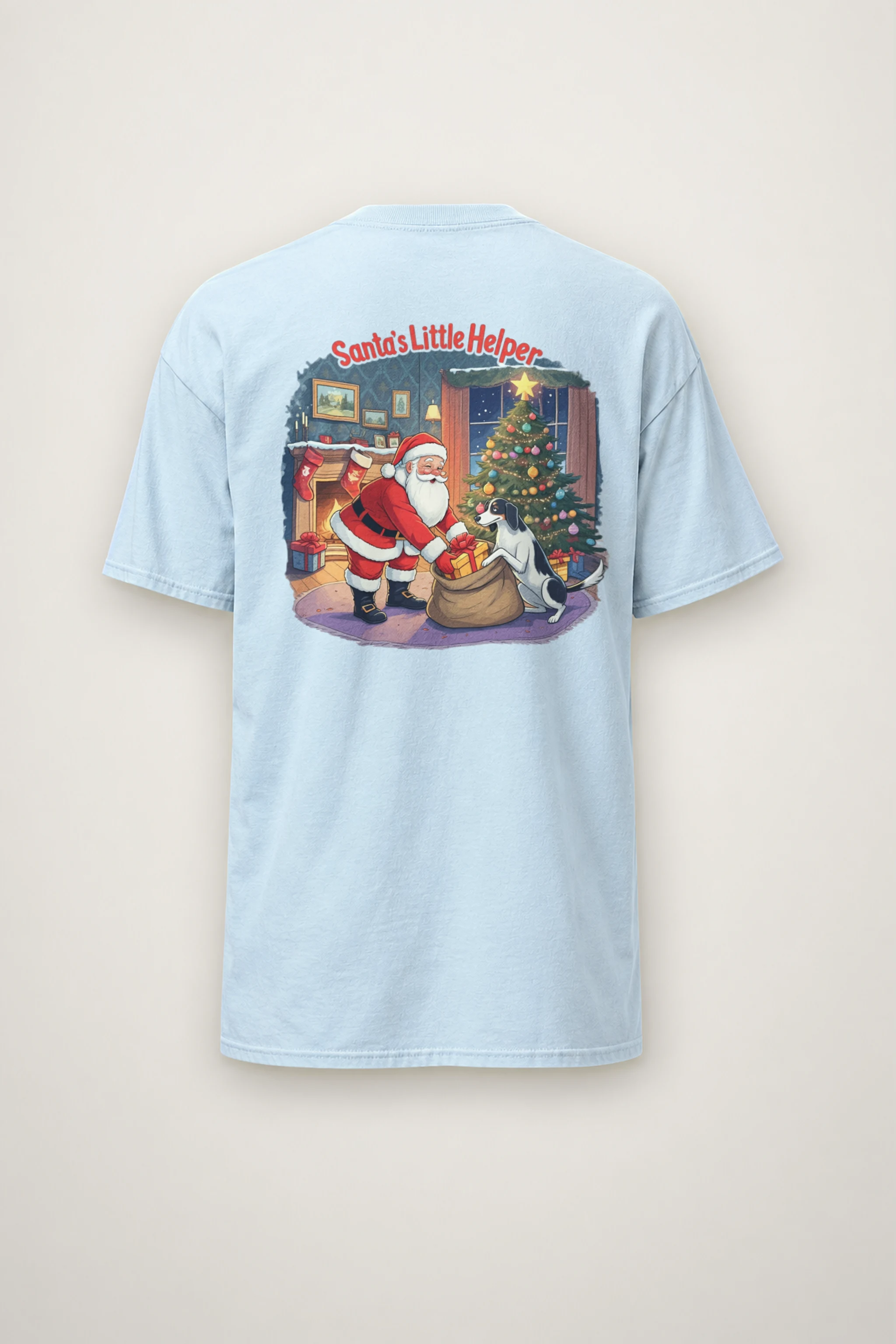 "Santa's Little Helper" Heavyweight Unisex Crewneck T-shirt