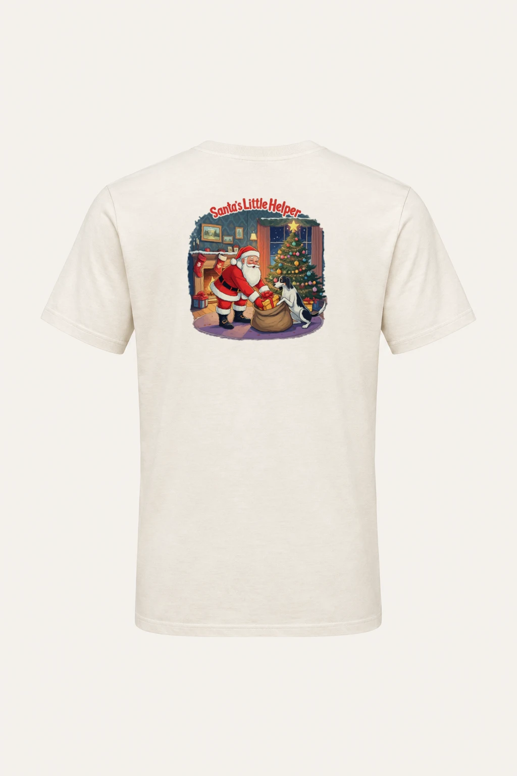 "Santa's Little Helper" Heavyweight Unisex Crewneck T-shirt | Gildan 5000