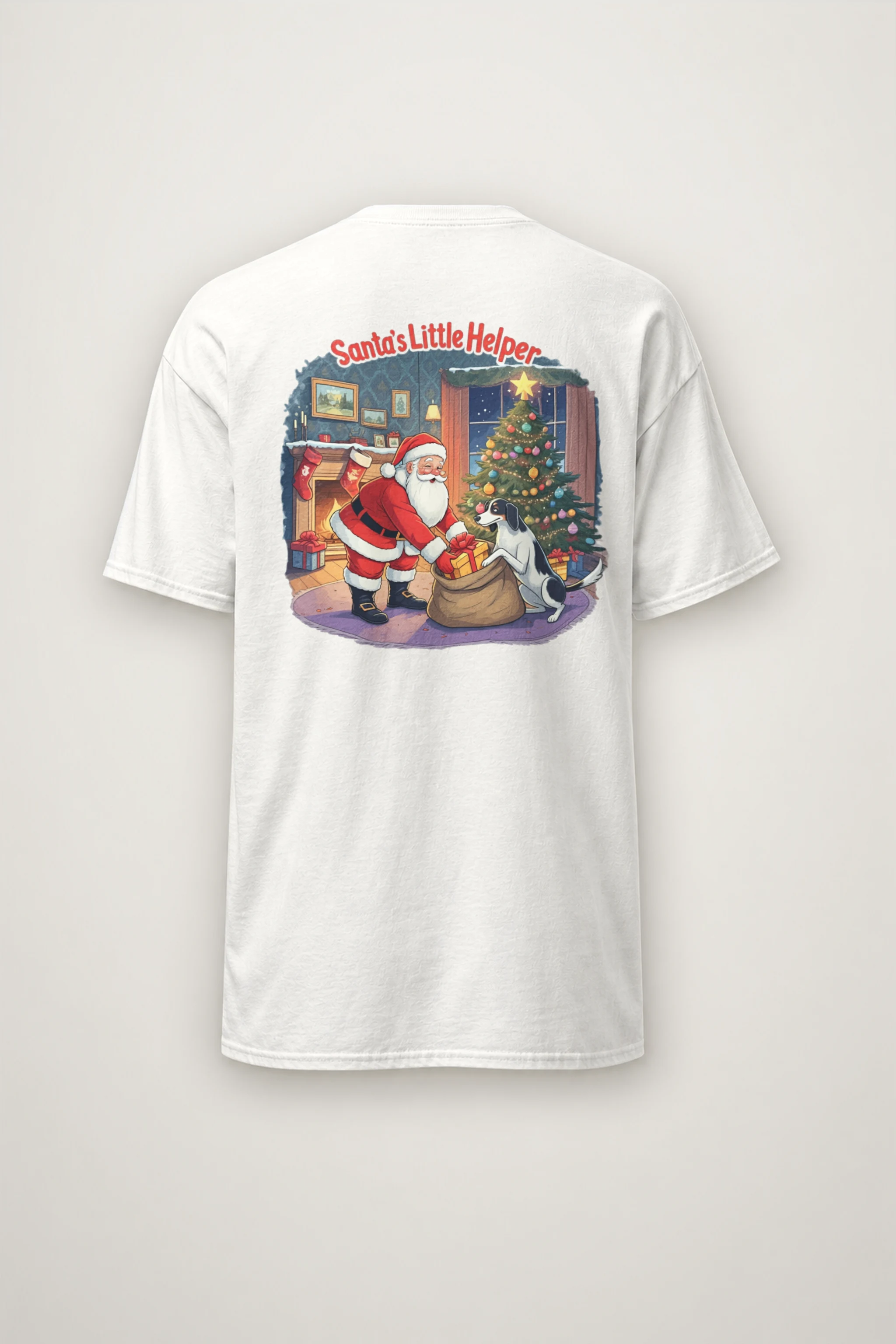 "Santa's Little Helper" Heavyweight Unisex Crewneck T-shirt