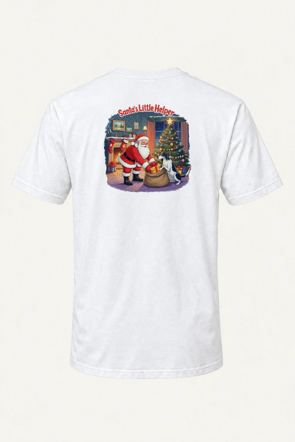 "Santa's Little Helper" Heavyweight Unisex Crewneck T-shirt | Gildan 5000