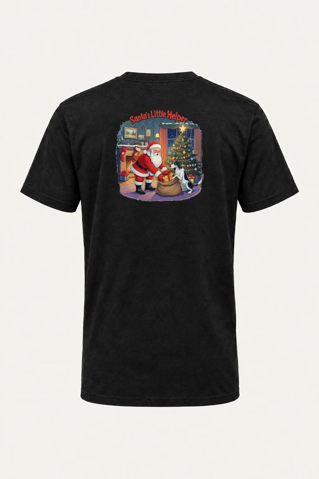 "Santa's Little Helper" Heavyweight Unisex Crewneck T-shirt | Gildan 5000