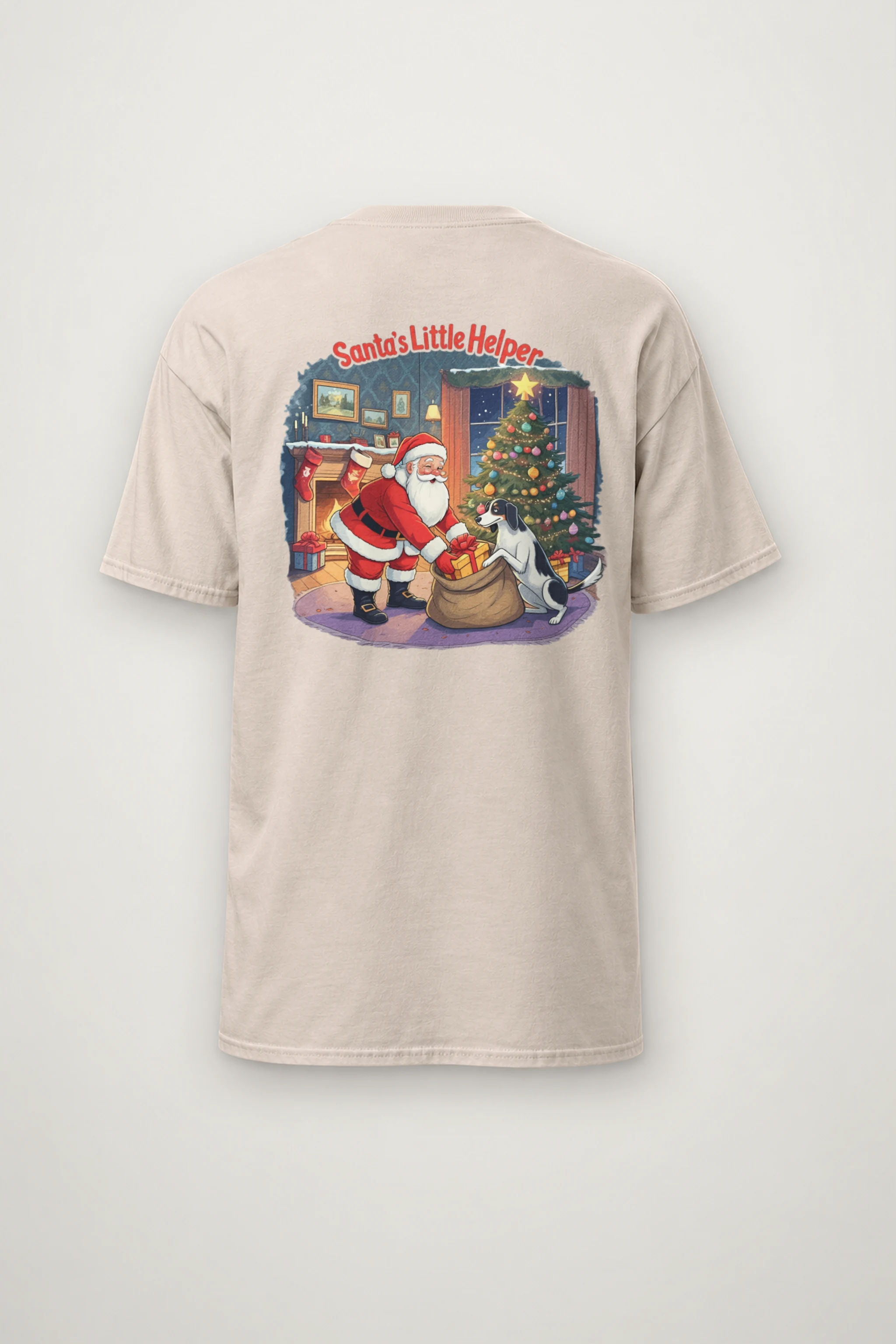 "Santa's Little Helper" Heavyweight Unisex Crewneck T-shirt