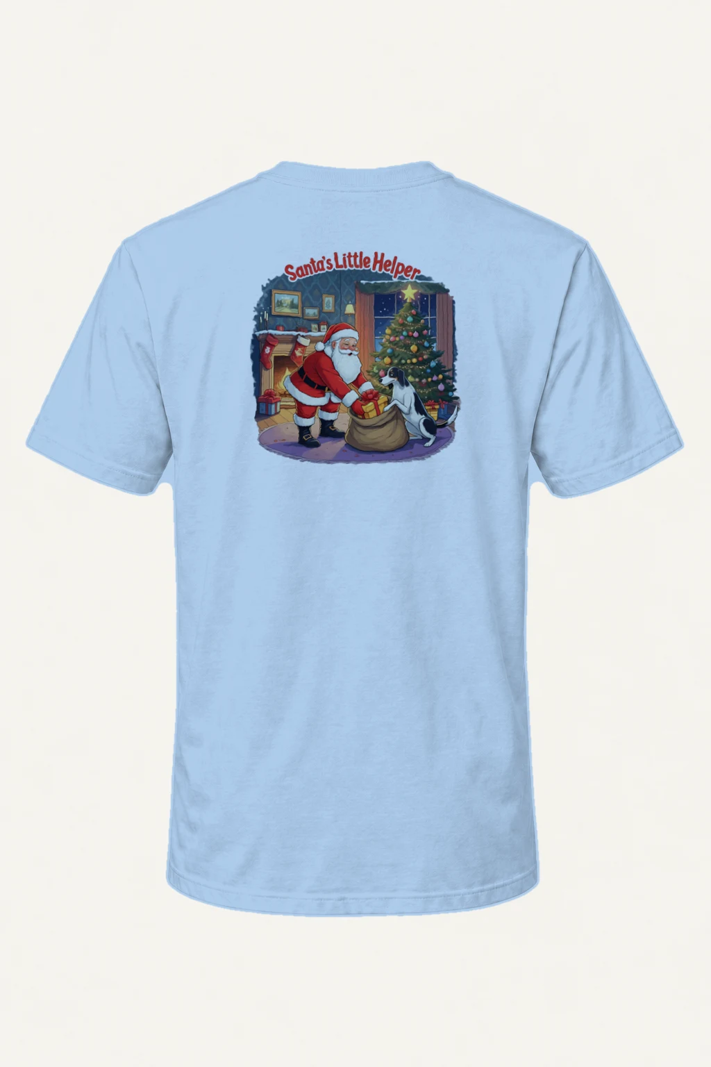 "Santa's Little Helper" Heavyweight Unisex Crewneck T-shirt | Gildan 5000