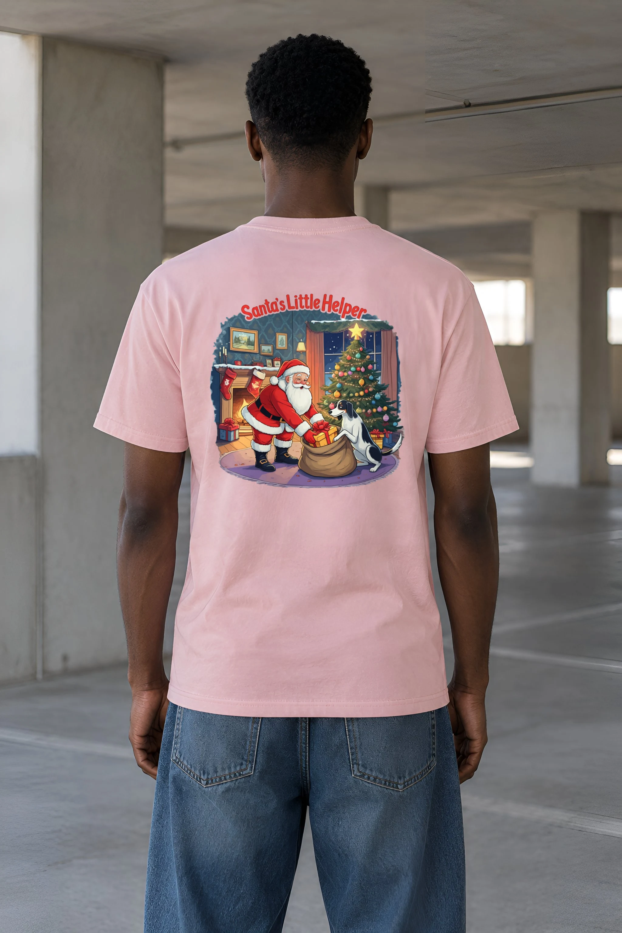 "Santa's Little Helper" Heavyweight Unisex Crewneck T-shirt