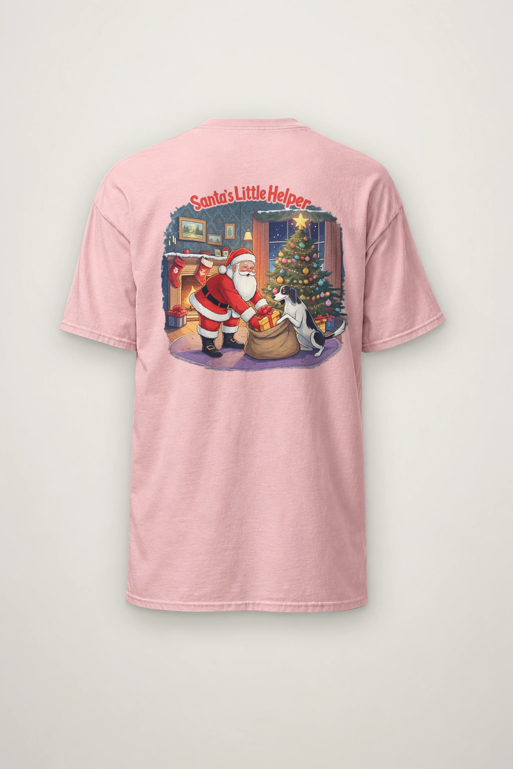 "Santa's Little Helper" Heavyweight Unisex Crewneck T-shirt