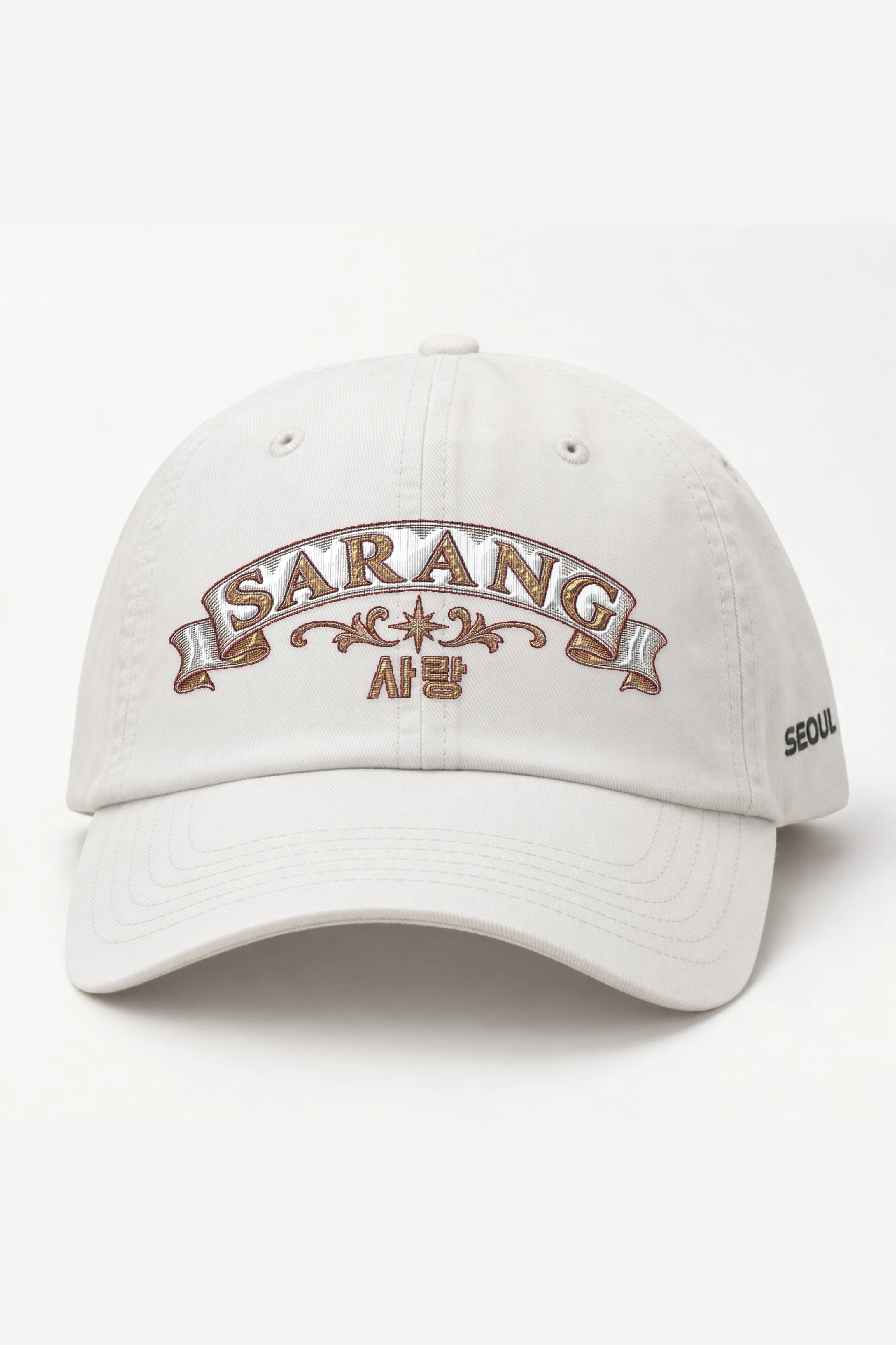 "Sarang Banner" Classic Dad Hat · Embroidered — white/cap-front