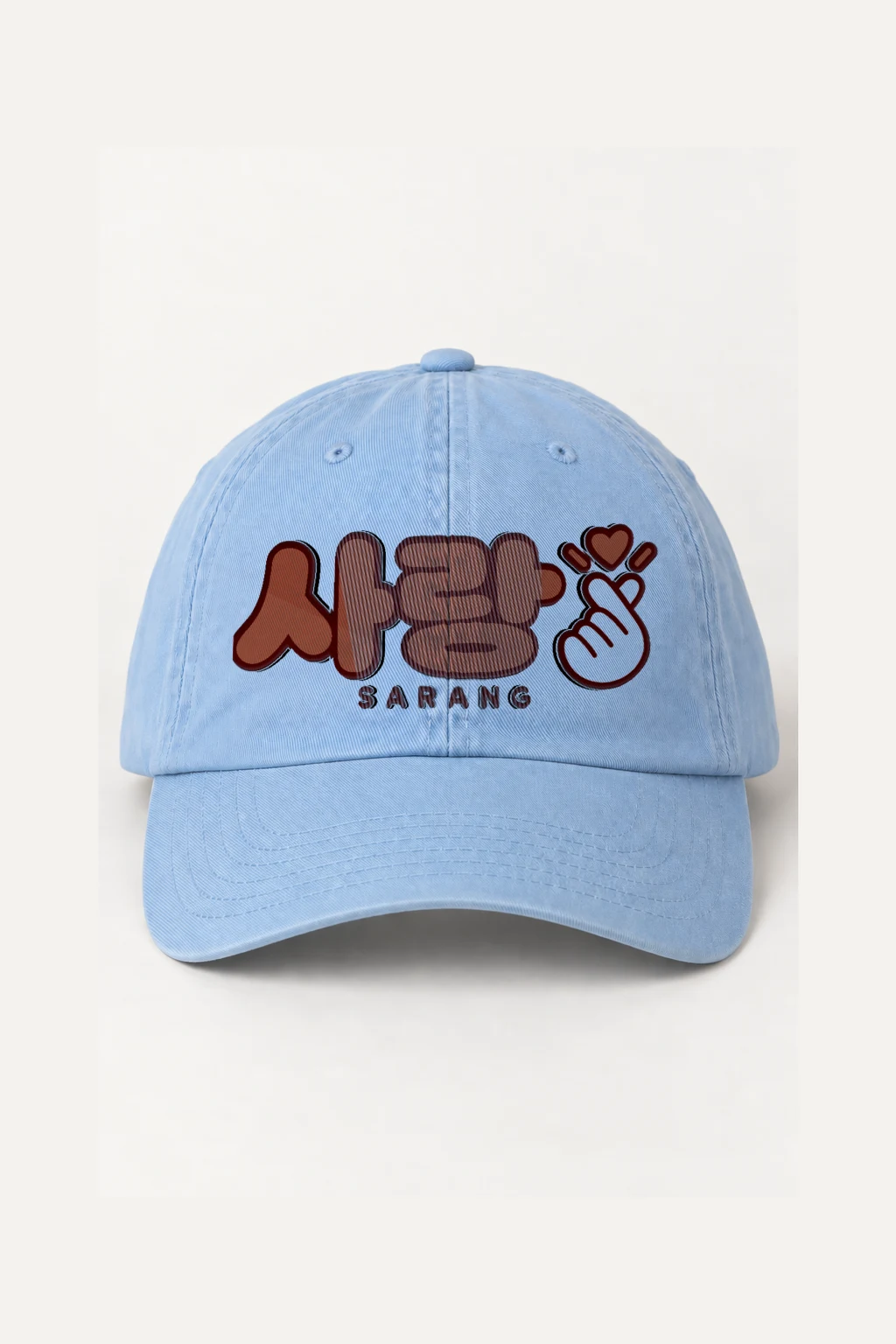 "Sarang Finger Heart" Classic Dad Hat · Embroidered | Yupoong 6245CM