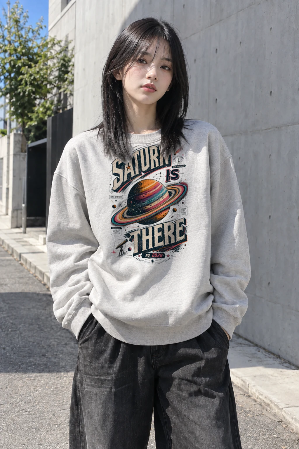 "Saturn Is There" Heavy Blend Unisex Crewneck Sweatshirt | Gildan 18000
