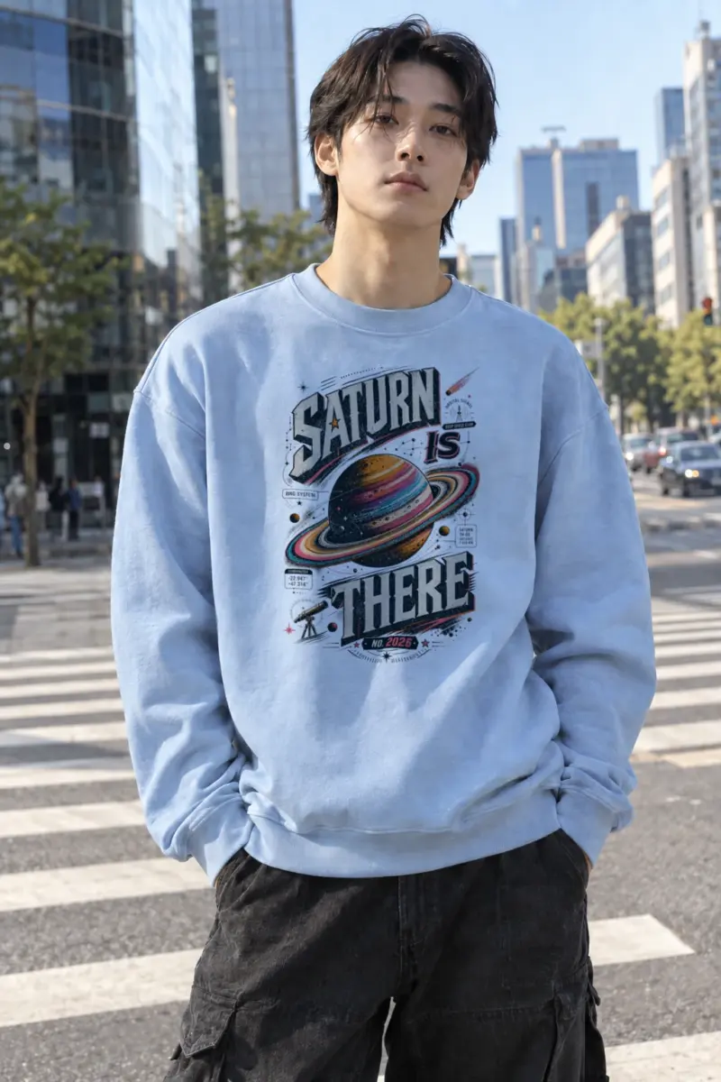 “Saturn Is There” Heavy Blend Unisex Crewneck Sweatshirt | Gildan 18000