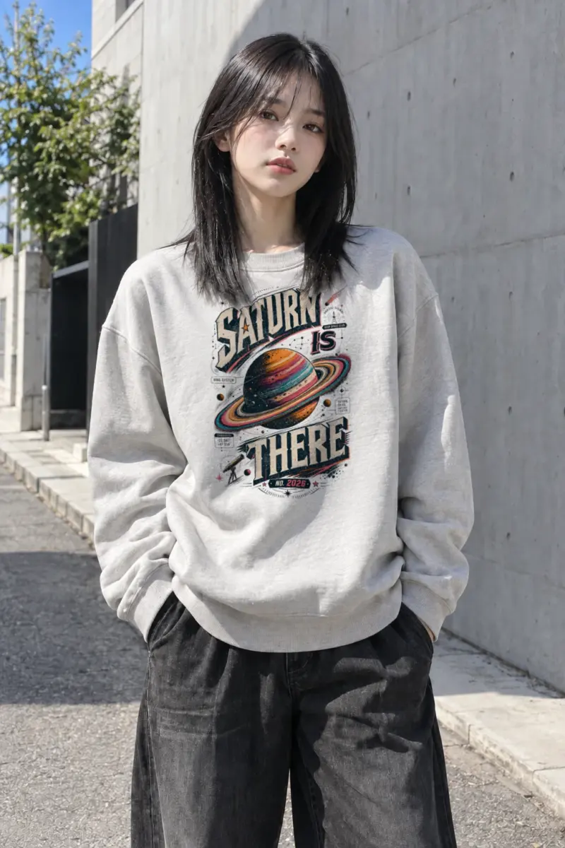 "Saturn Is There" Heavy Blend Unisex Crewneck Sweatshirt | Gildan 18000