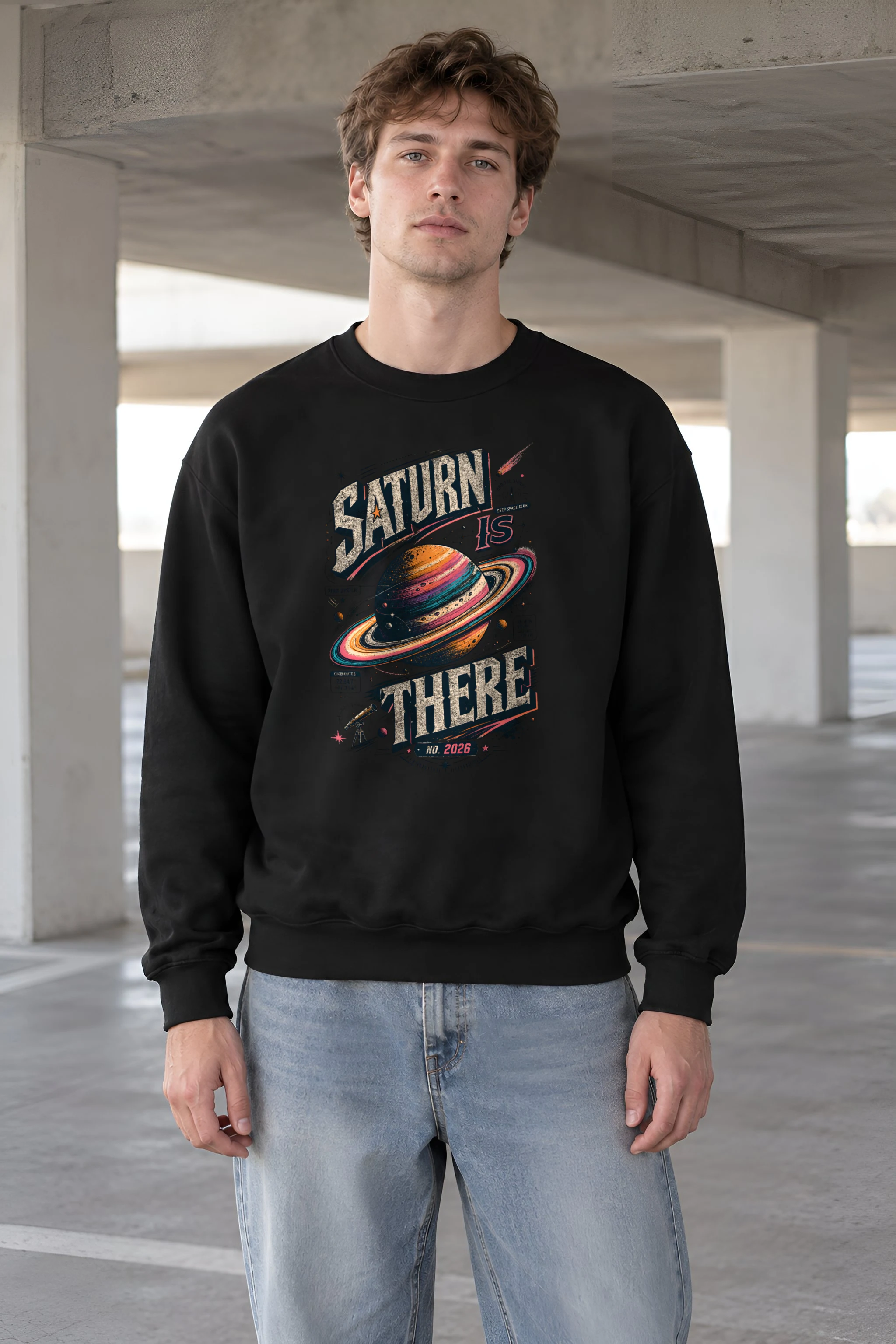 "Saturn Is There" Heavy Blend Unisex Crewneck Sweatshirt