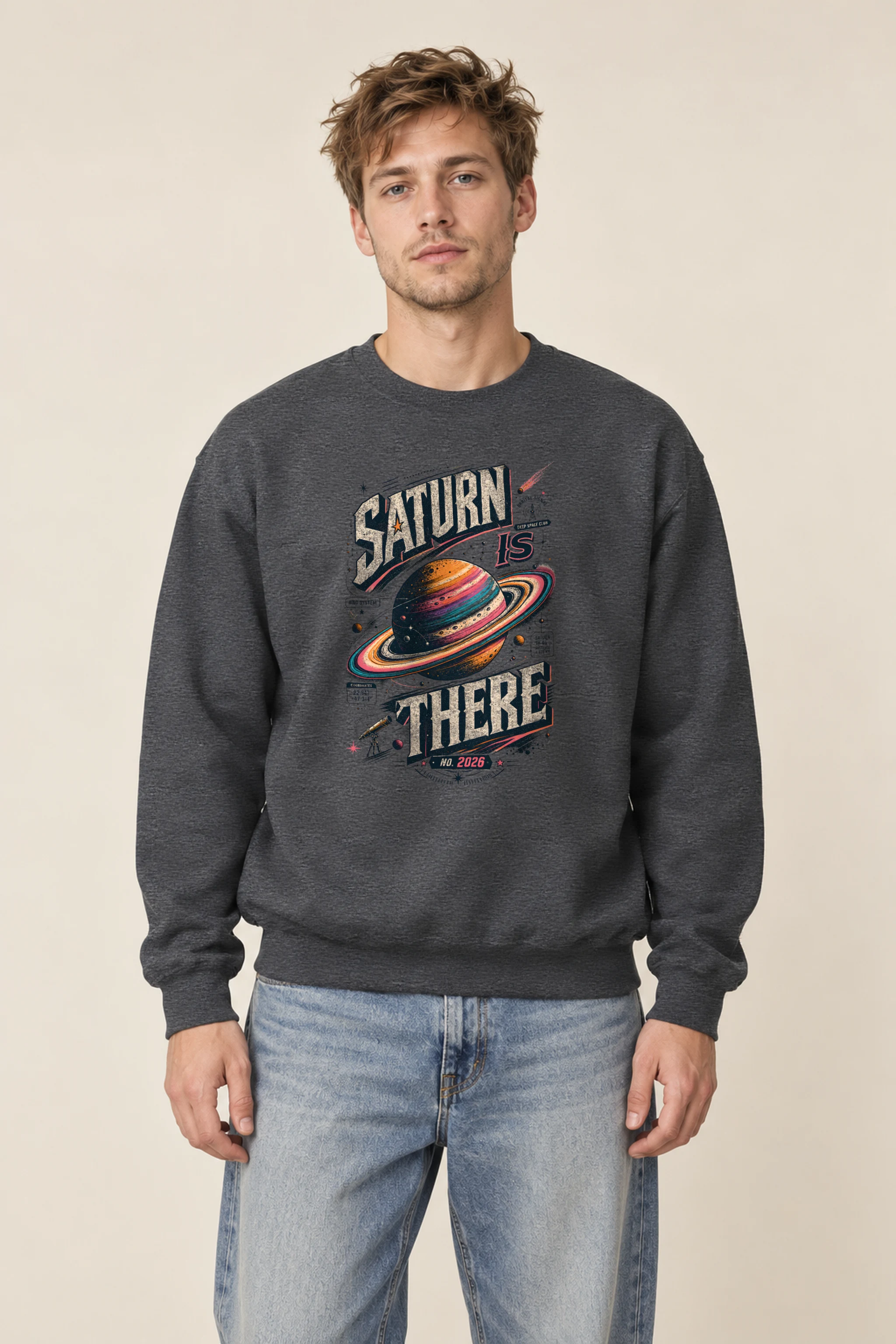 "Saturn Is There" Heavy Blend Unisex Crewneck Sweatshirt