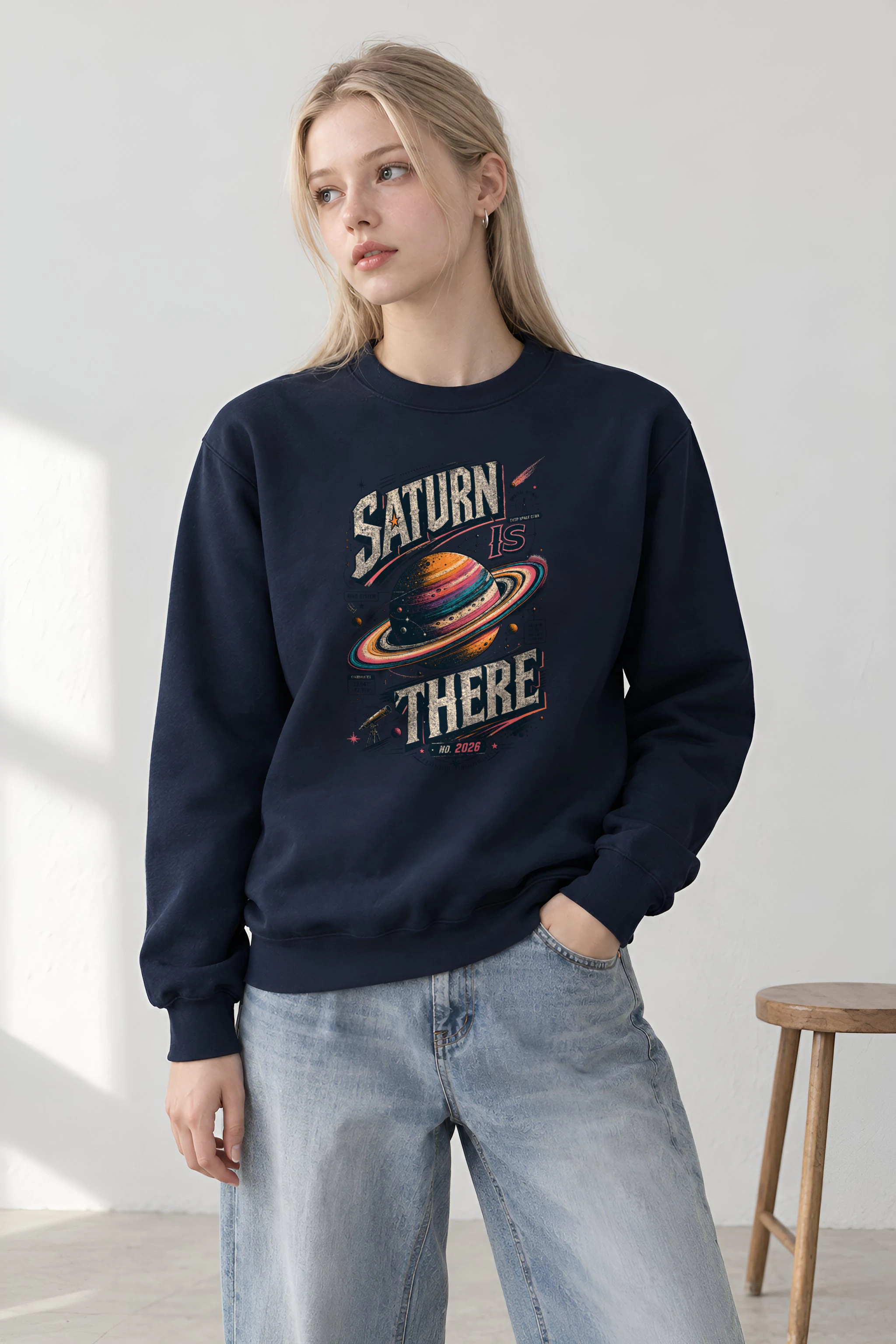 "Saturn Is There" Heavy Blend Unisex Crewneck Sweatshirt