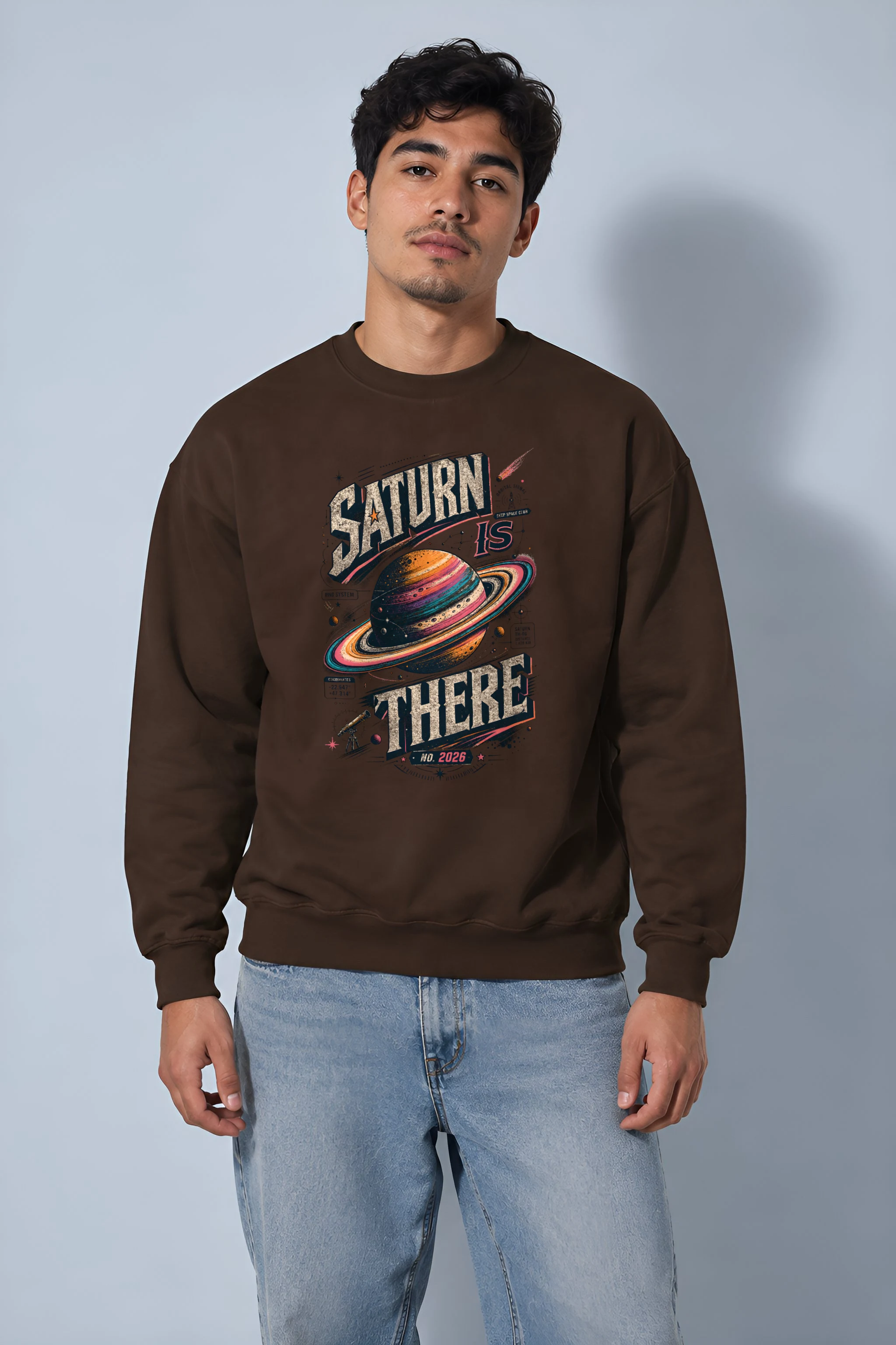 "Saturn Is There" Heavy Blend Unisex Crewneck Sweatshirt