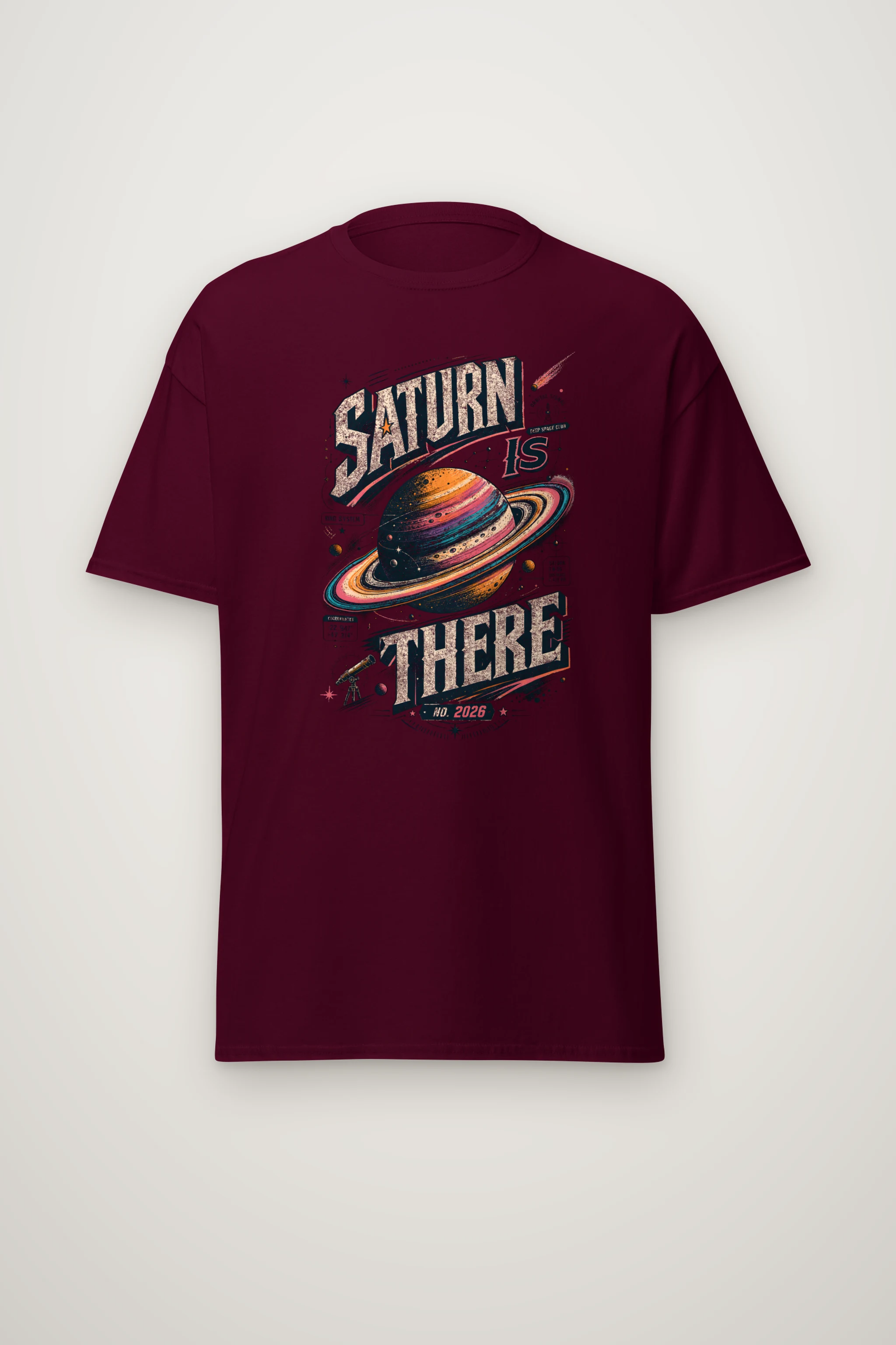 "Saturn Is There" Heavyweight Unisex Crewneck T-shirt