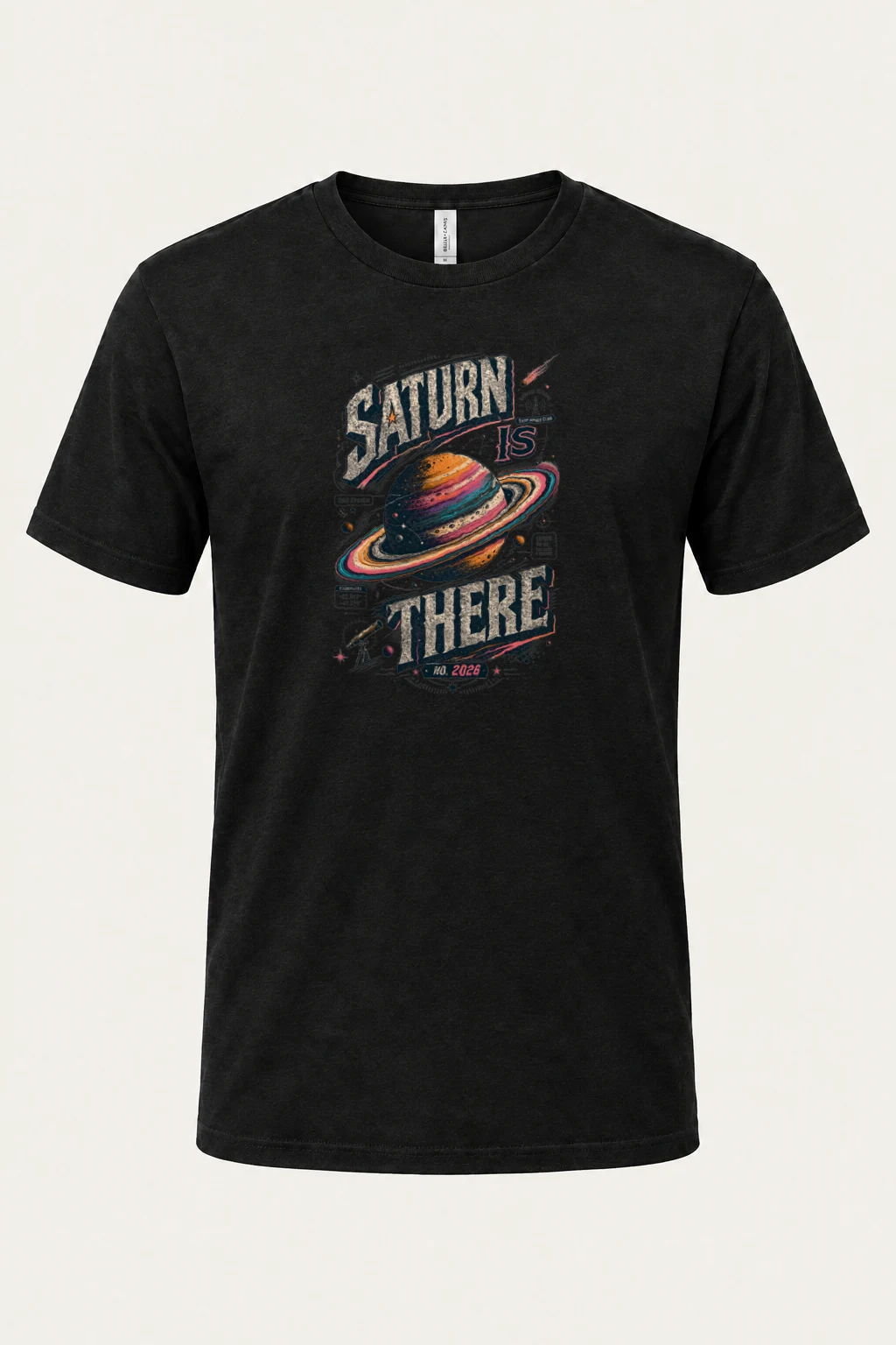"Saturn Is There" Heavyweight Unisex Crewneck T-shirt | Gildan 5000