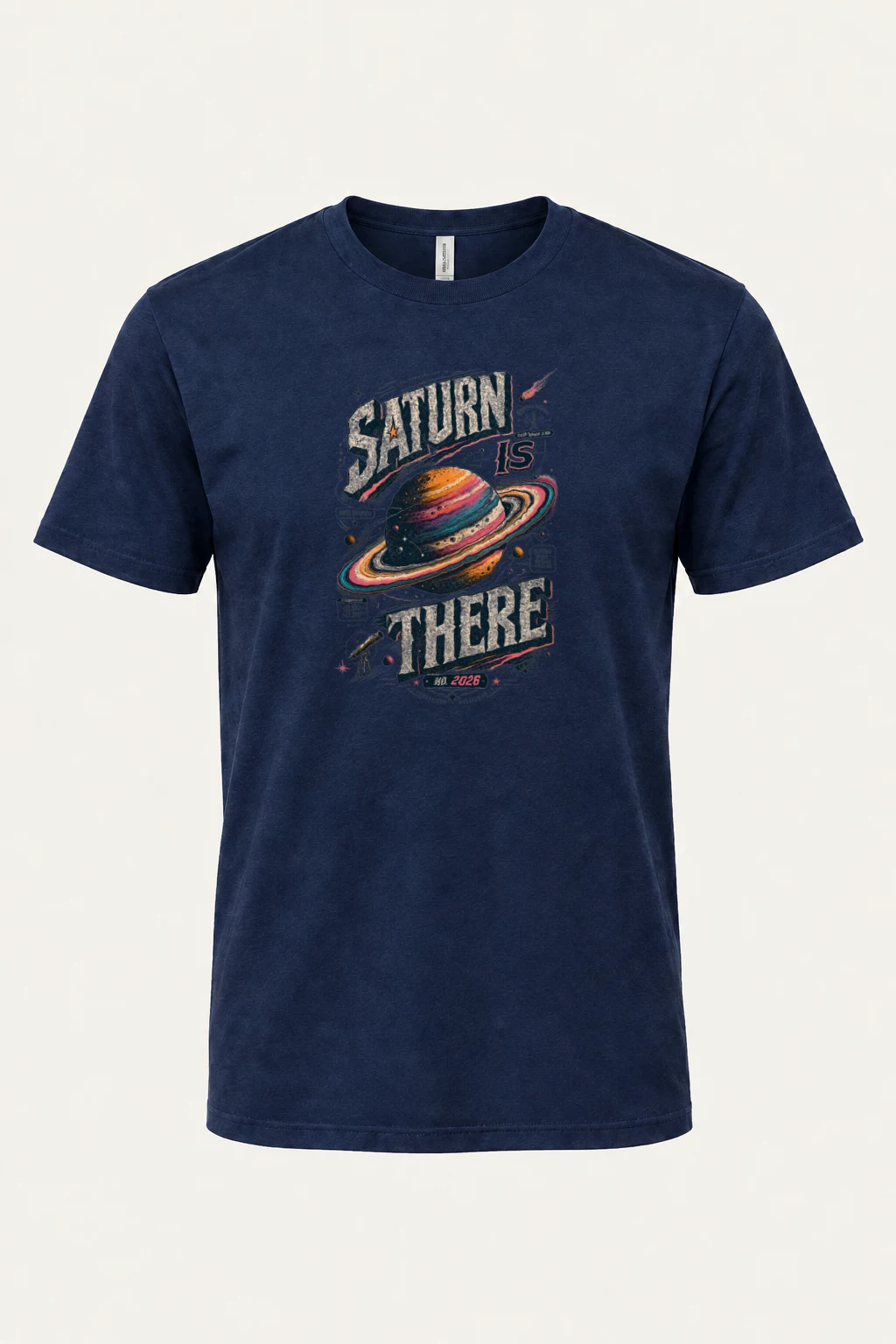"Saturn Is There" Heavyweight Unisex Crewneck T-shirt | Gildan 5000