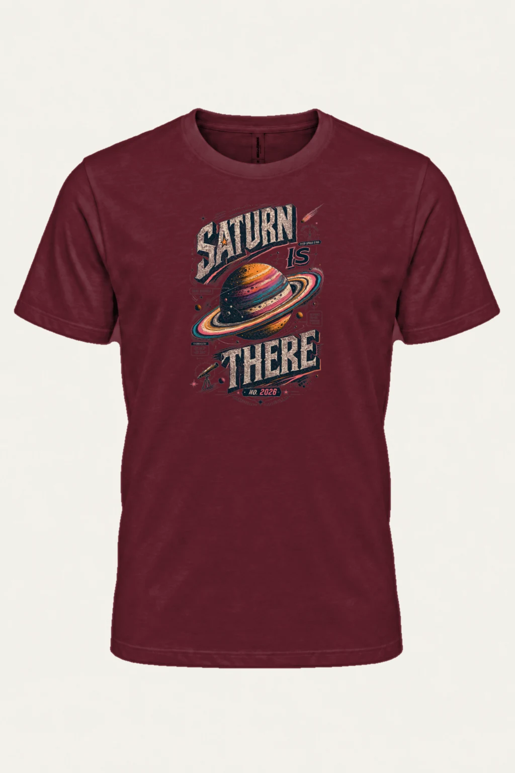 "Saturn Is There" Heavyweight Unisex Crewneck T-shirt | Gildan 5000