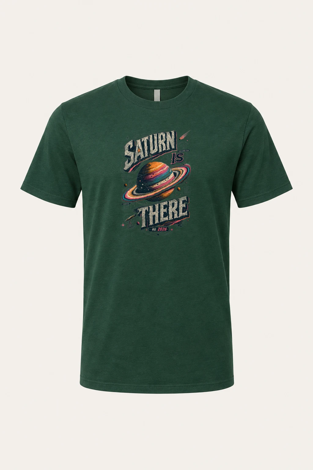 "Saturn Is There" Heavyweight Unisex Crewneck T-shirt | Gildan 5000