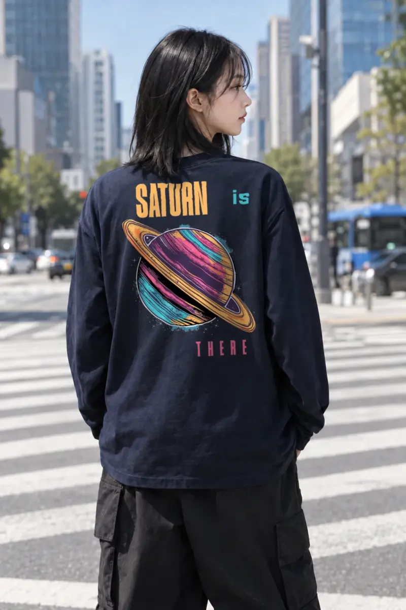 "Saturn Is There" Unisex Longsleeve T-shirt | Gildan 2400