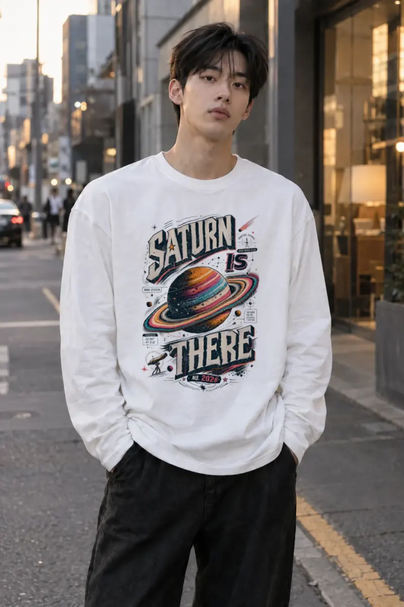 "Saturn Is There" Unisex Longsleeve T-shirt | Gildan 2400