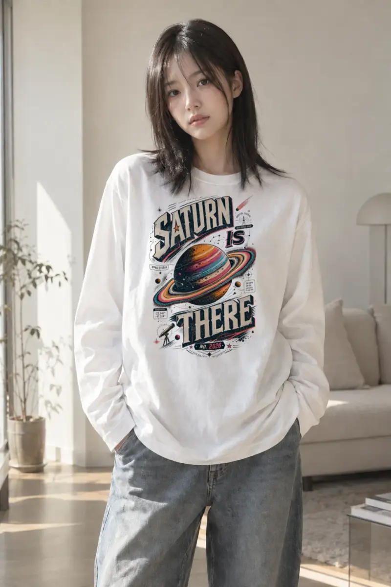 "Saturn Is There" Unisex Longsleeve T-shirt | Gildan 2400