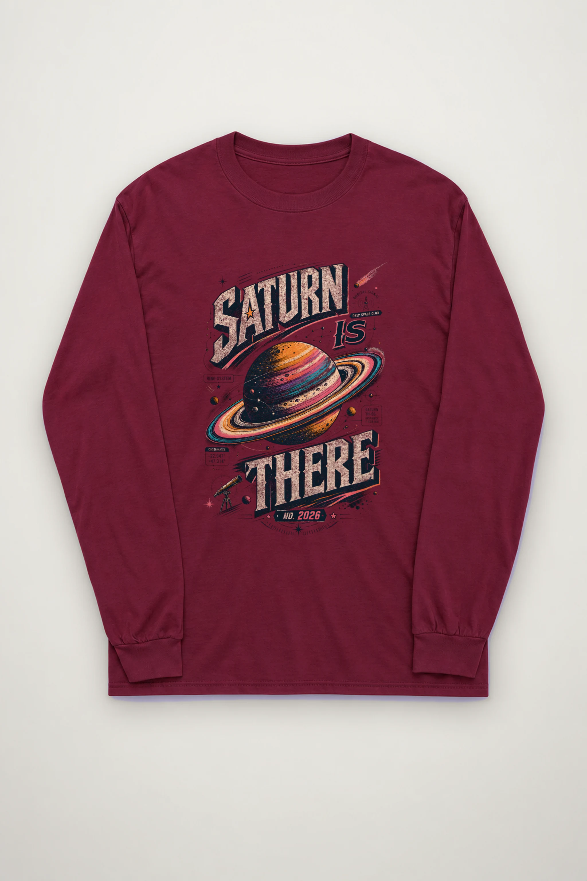 "Saturn Is There" Unisex Longsleeve T-shirt