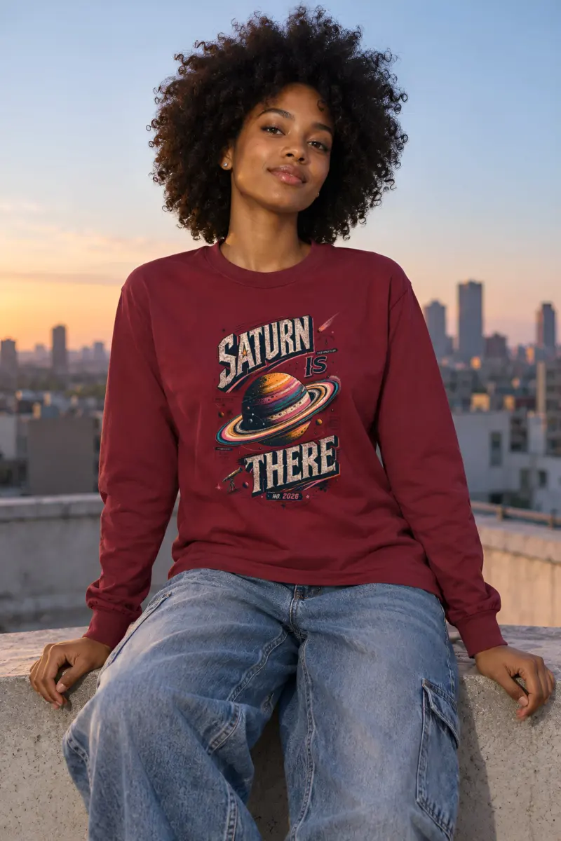"Saturn Is There" Unisex Longsleeve T-shirt