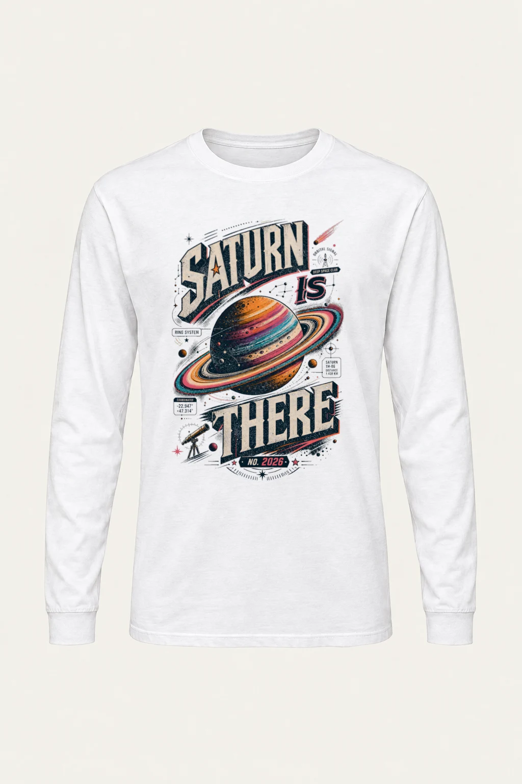 "Saturn Is There" Unisex Longsleeve T-shirt | Gildan 2400