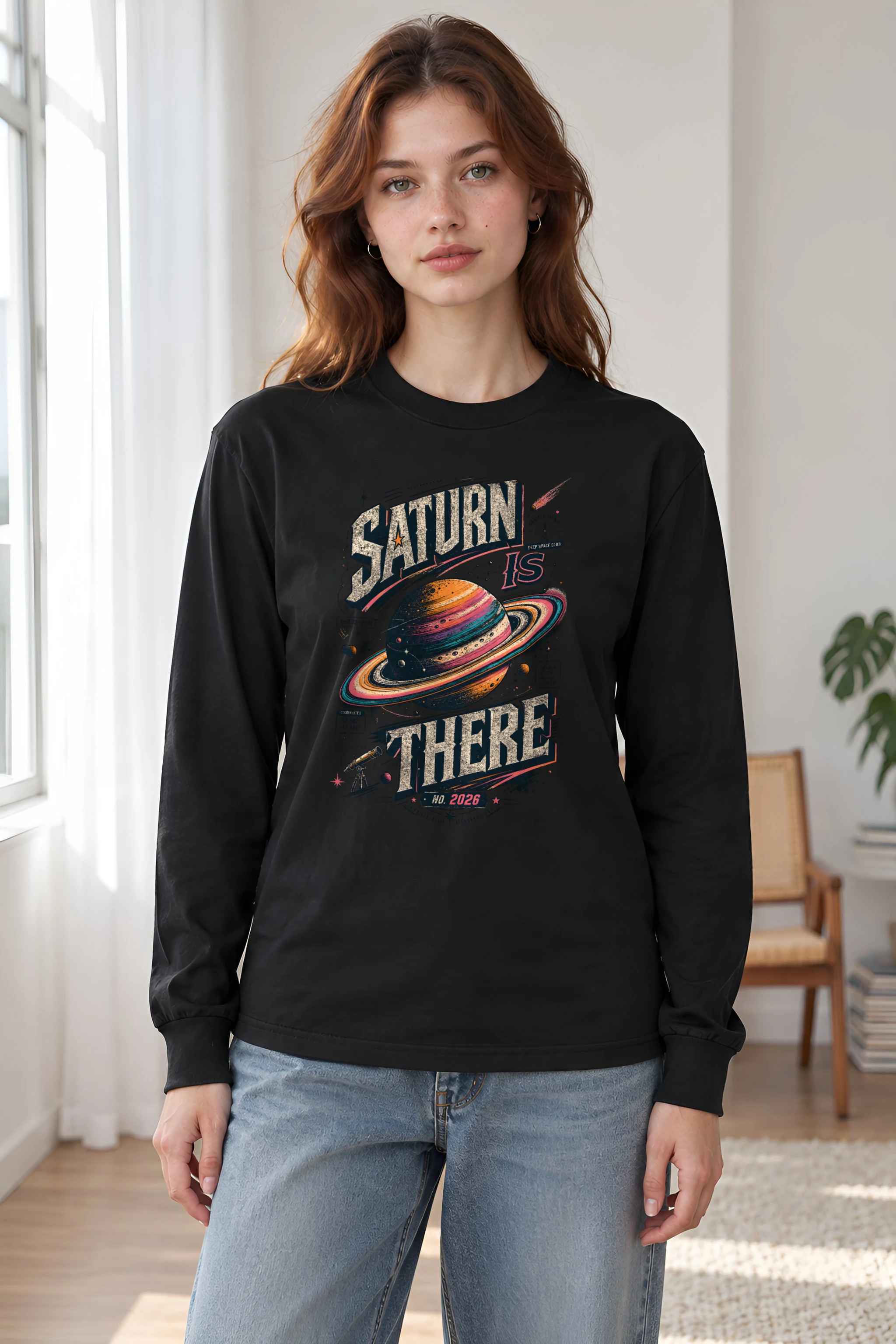 "Saturn Is There" Unisex Longsleeve T-shirt