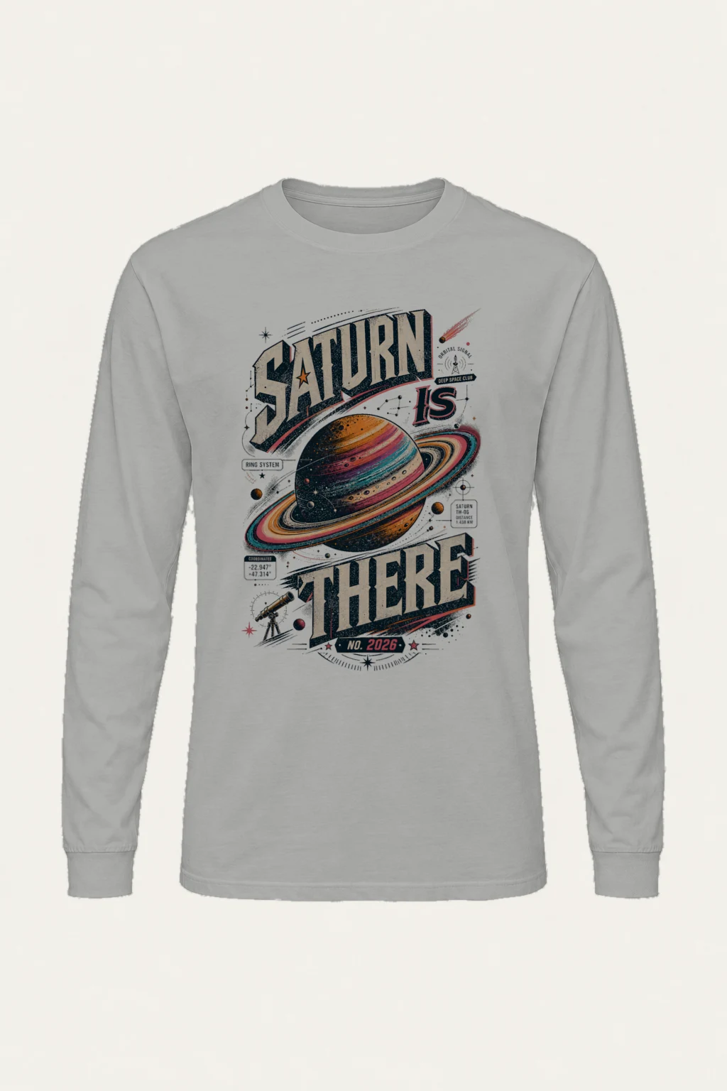 "Saturn Is There" Unisex Longsleeve T-shirt | Gildan 2400