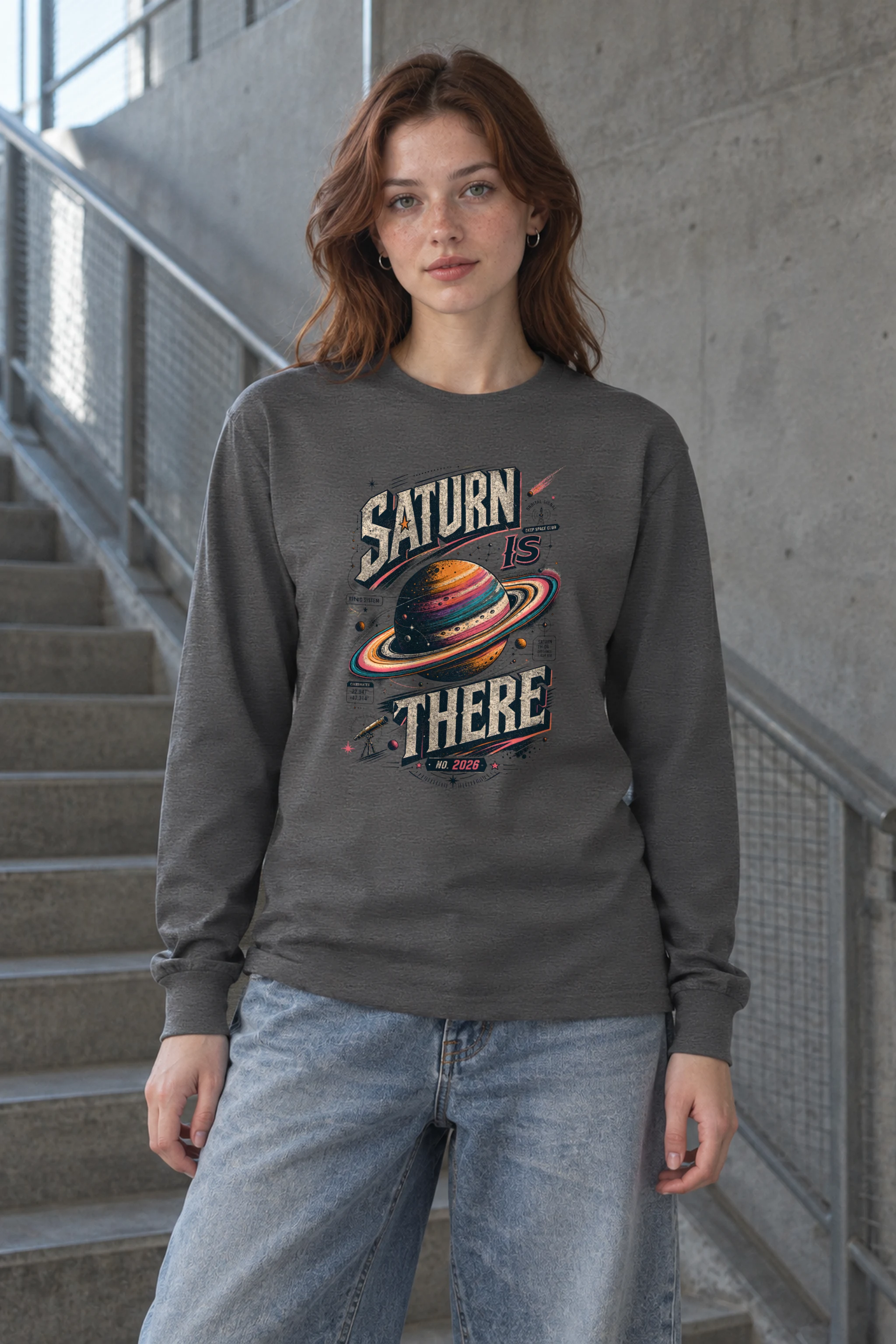 "Saturn Is There" Unisex Longsleeve T-shirt