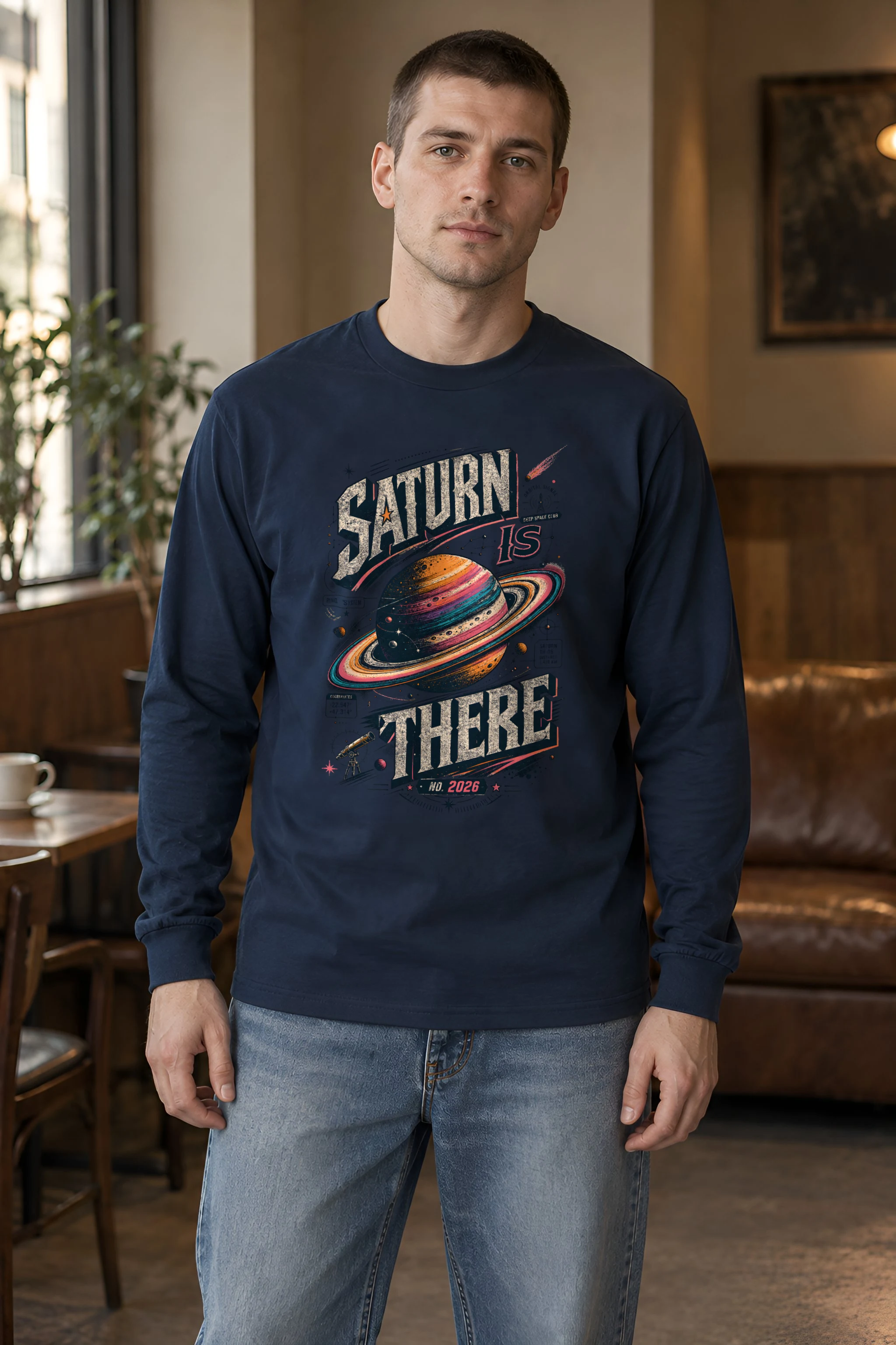 "Saturn Is There" Unisex Longsleeve T-shirt