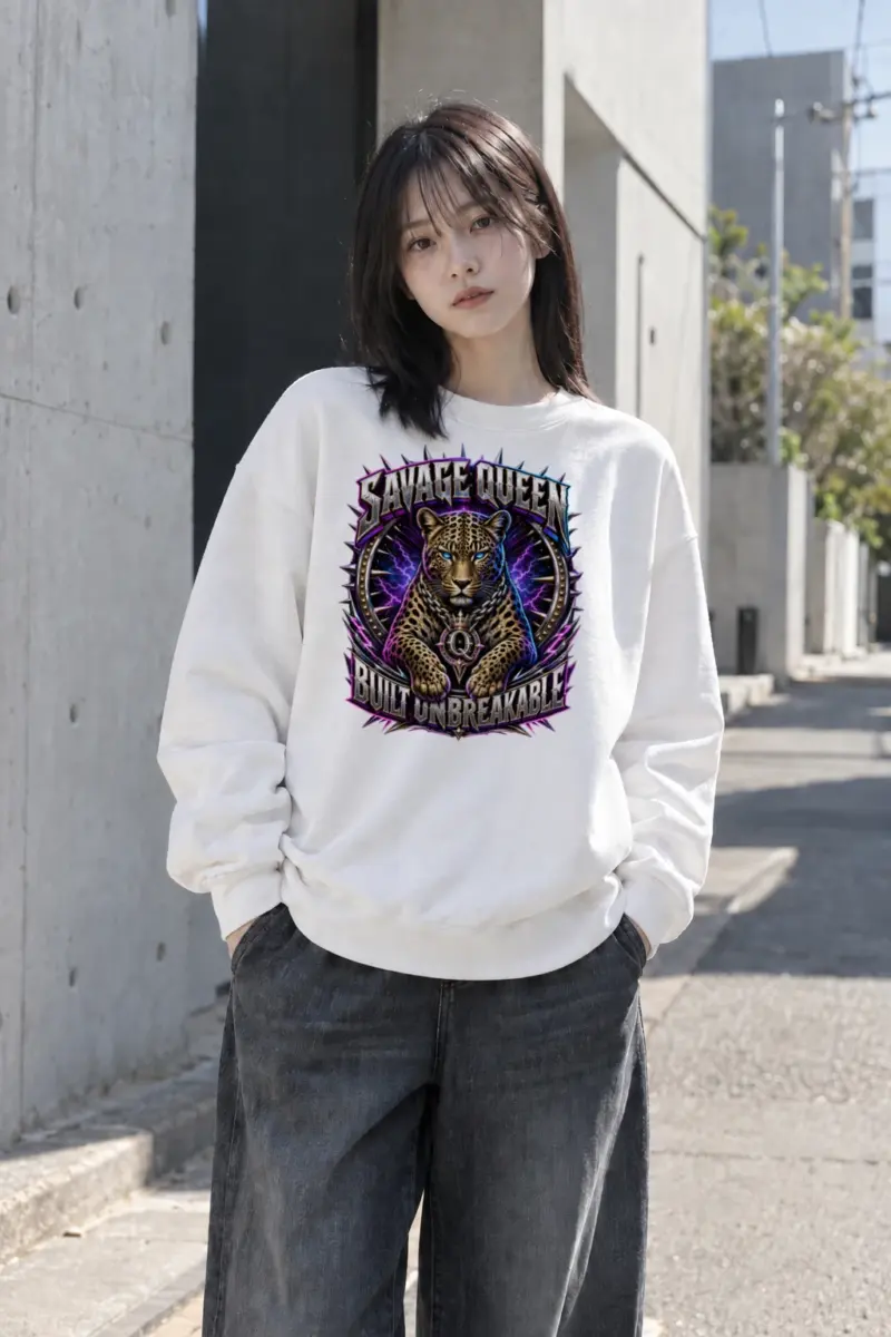 "Savage Queen" Heavy Blend Unisex Crewneck Sweatshirt | Gildan 18000