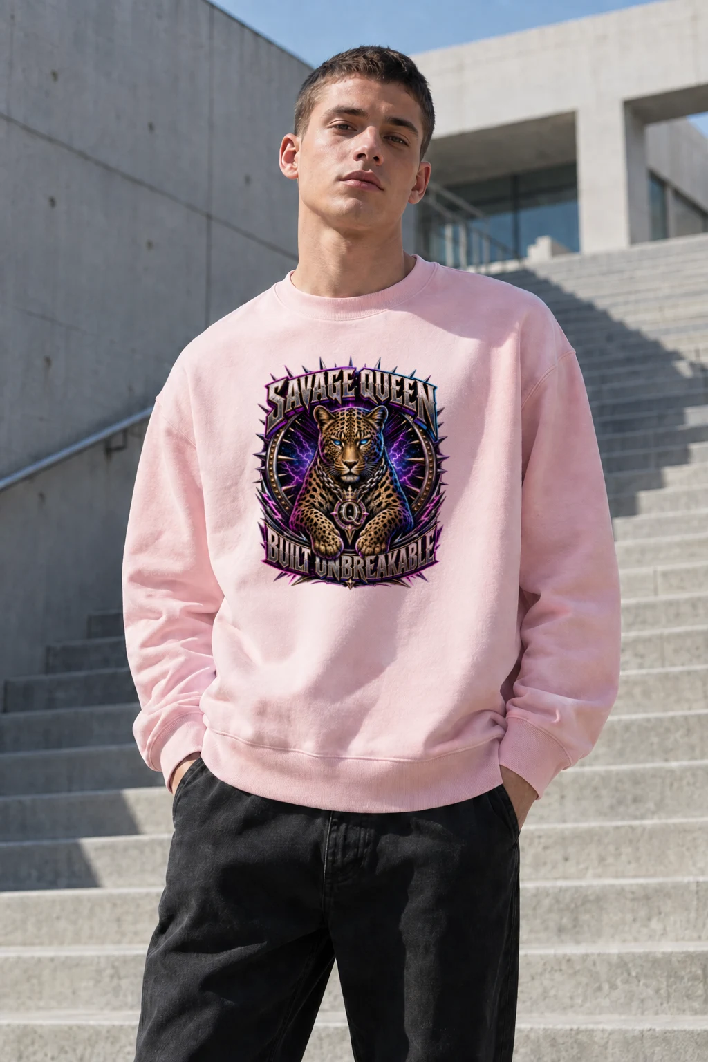 "Savage Queen" Heavy Blend Unisex Crewneck Sweatshirt | Gildan 18000