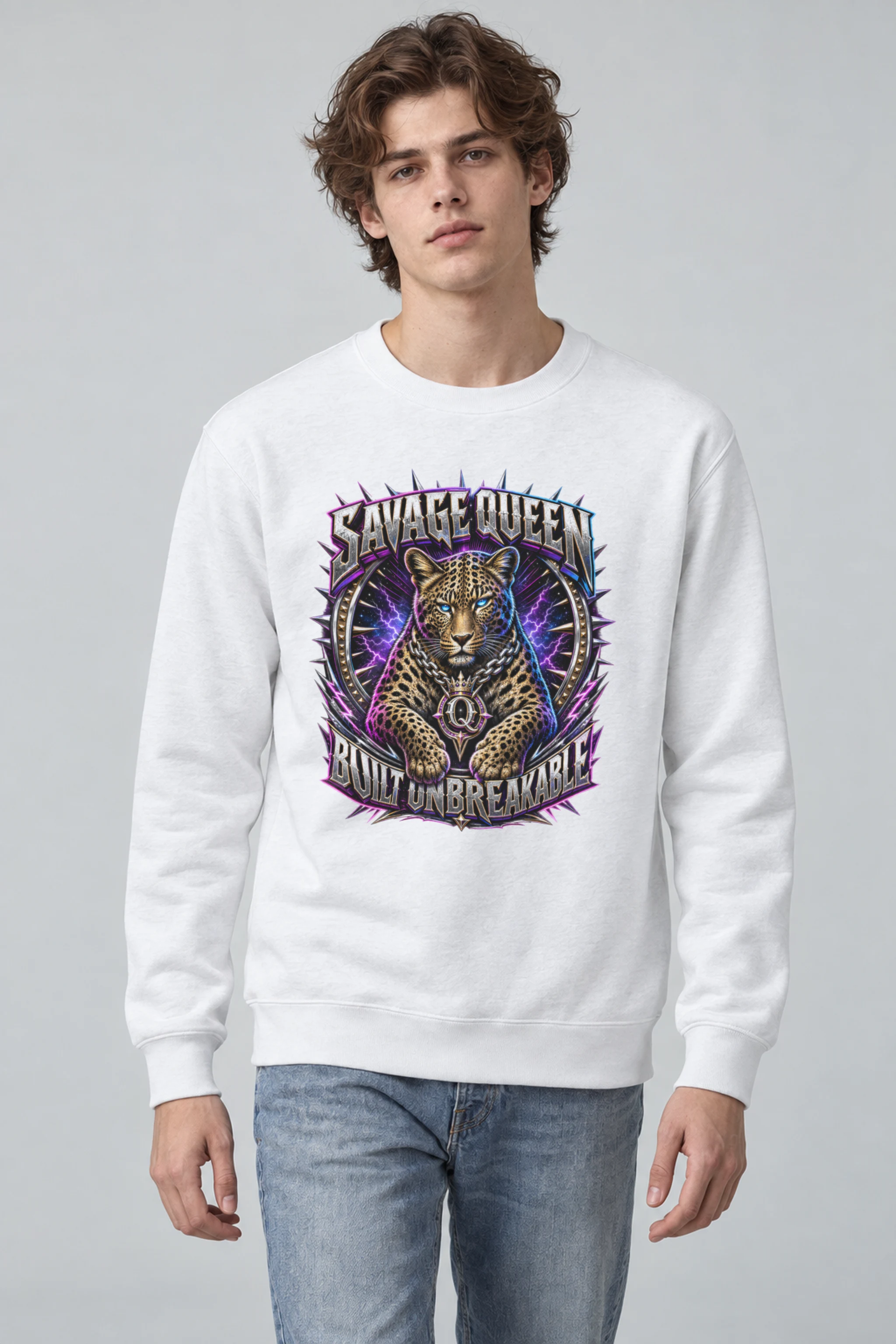 "Savage Queen" Heavy Blend Unisex Crewneck Sweatshirt