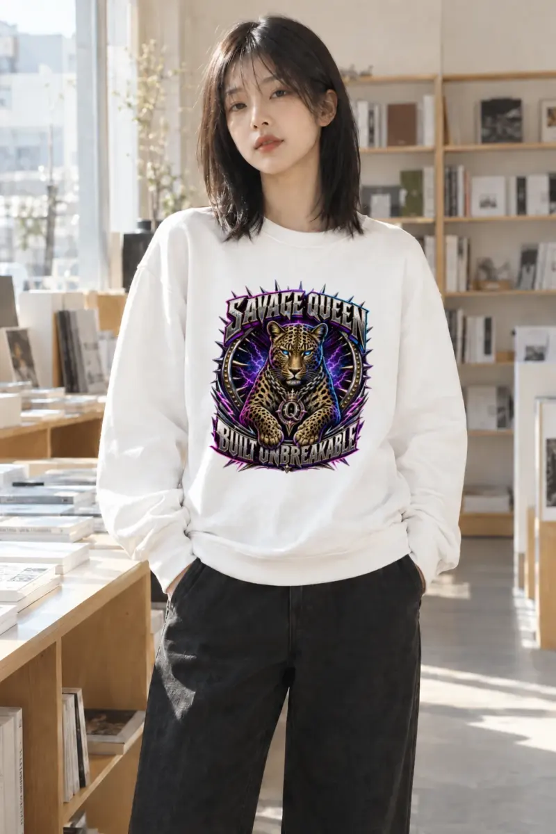 "Savage Queen" Heavy Blend Unisex Crewneck Sweatshirt | Gildan 18000