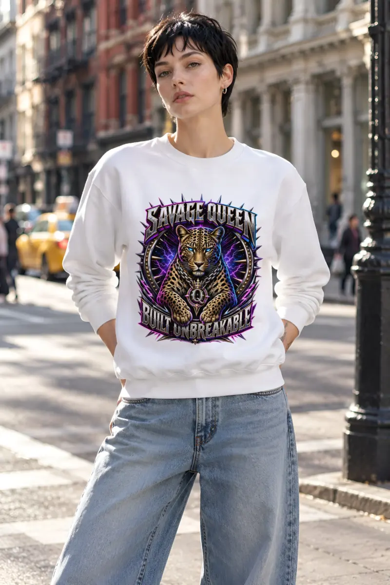 "Savage Queen" Heavy Blend Unisex Crewneck Sweatshirt