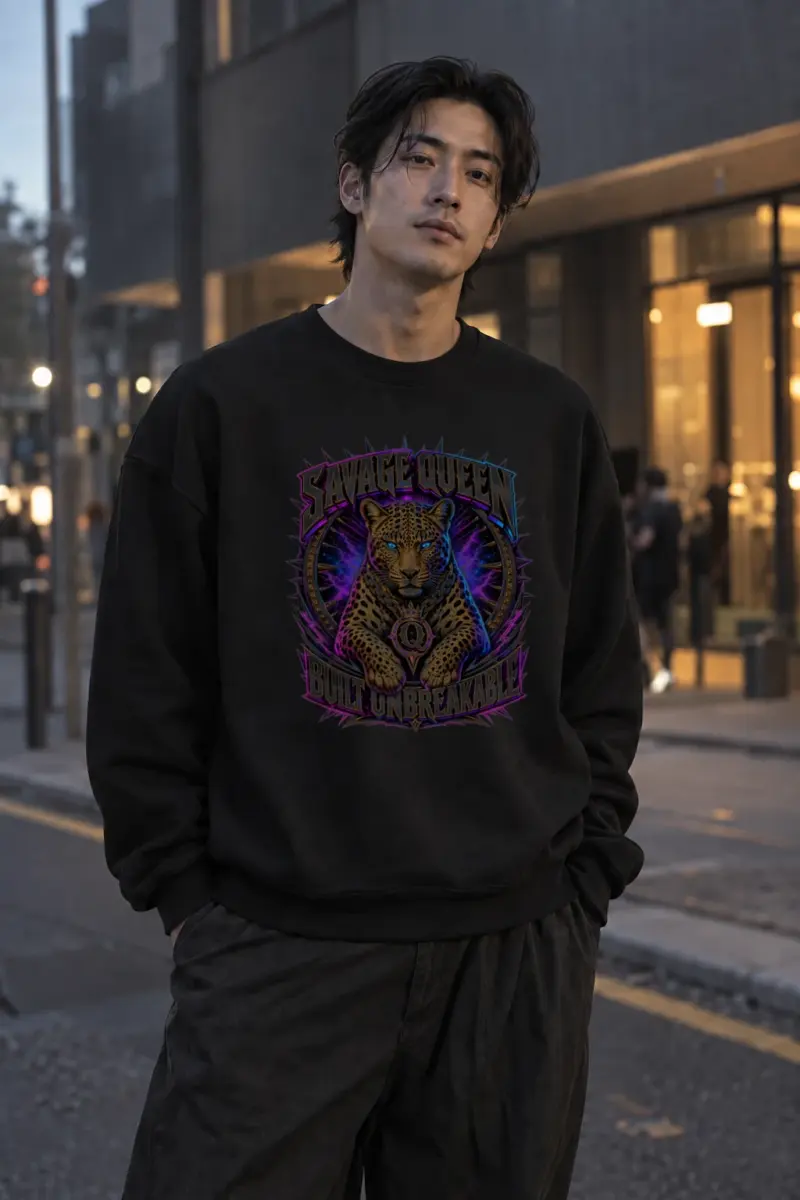 "Savage Queen" Unisex Sponge Fleece Crewneck Sweatshirt | Bella + Canvas 3901