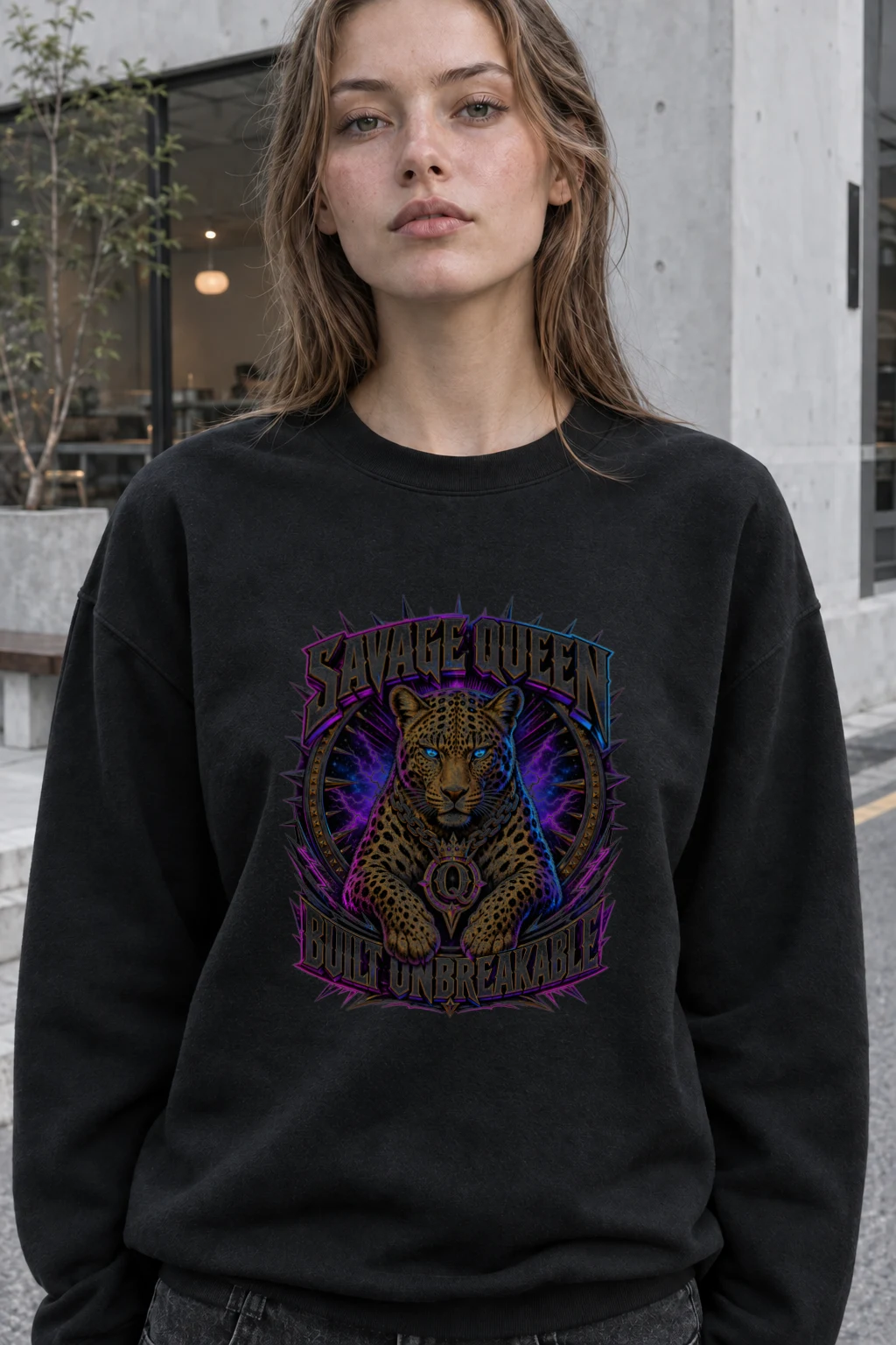 "Savage Queen" Unisex Sponge Fleece Crewneck Sweatshirt | Bella + Canvas 3901